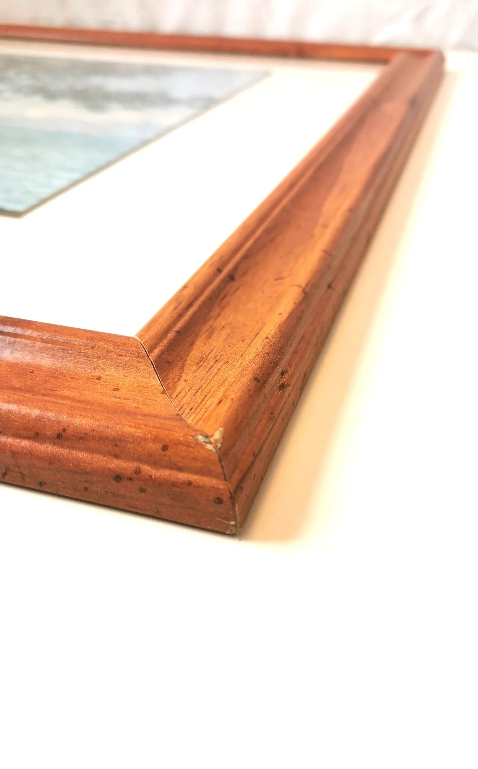 Beautifully Hardwood framed Monet Print Vintage image indicator(6)