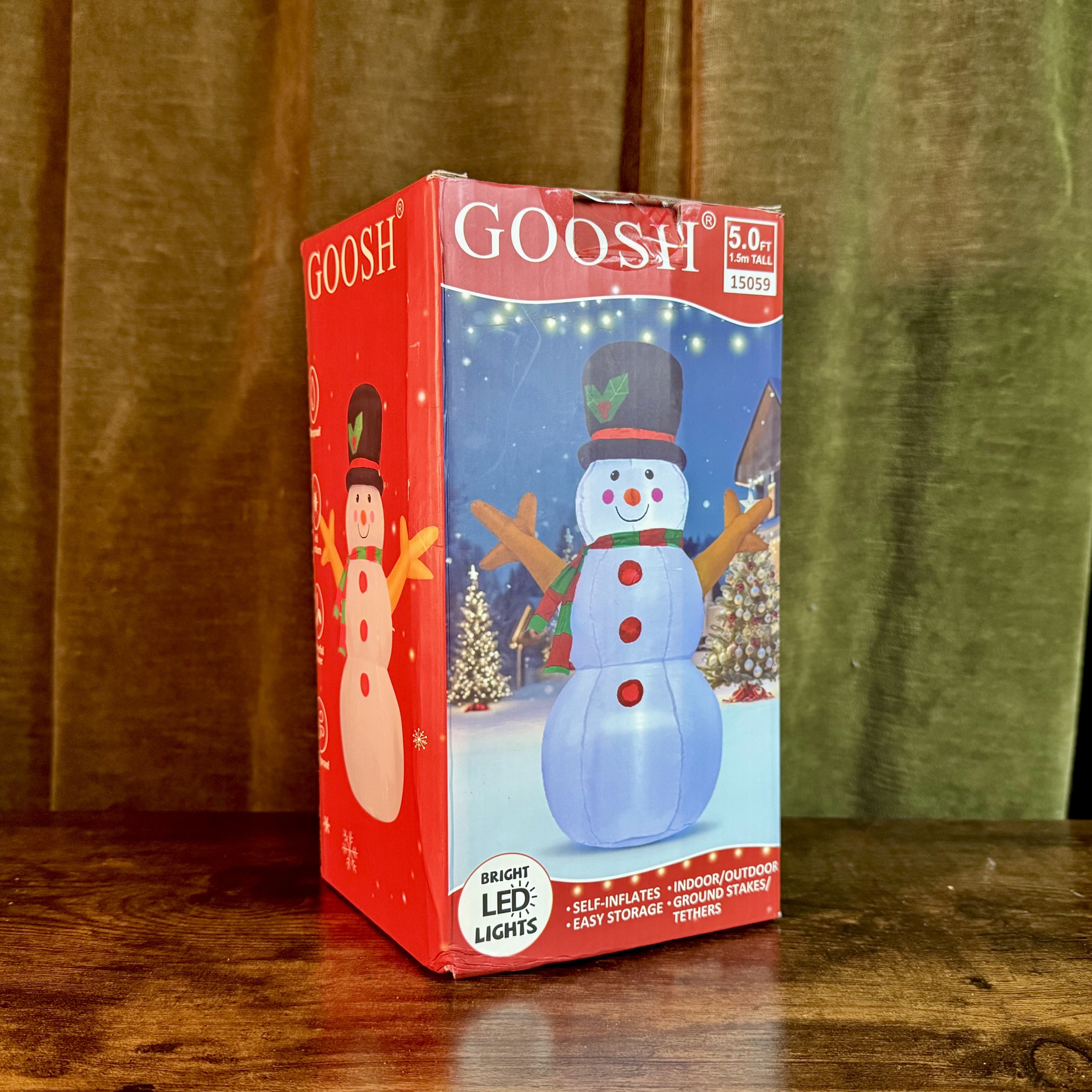 New GOOSH 5 ft Inflatable Christmas Snowman with LED Light - photo 4