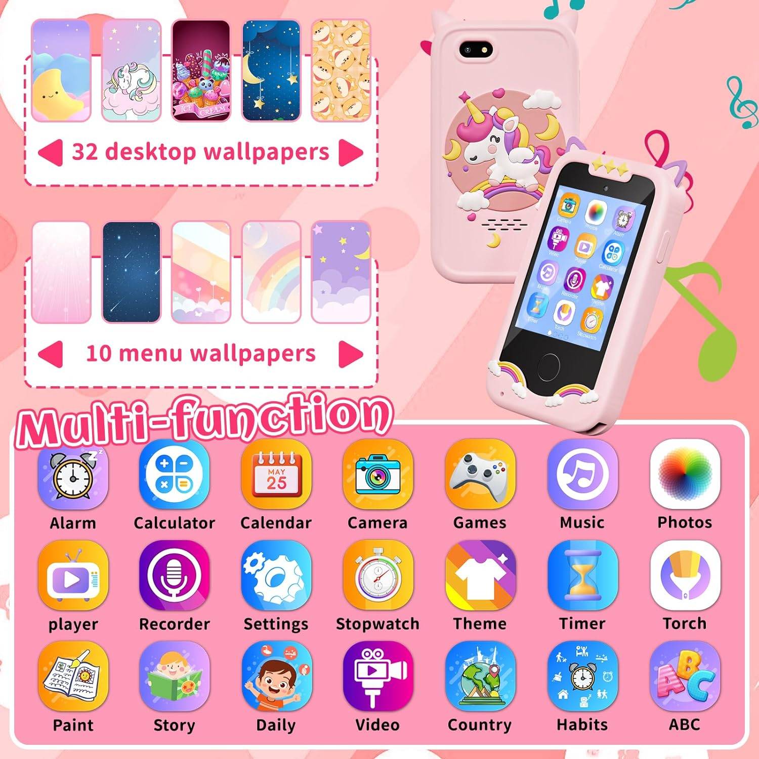 Kids Toy Phone - Pink Unicorn Case - photo 2