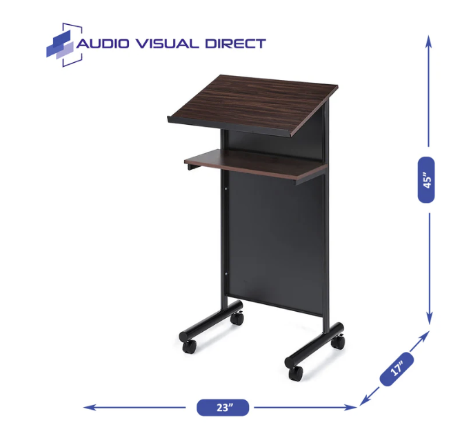 Wheeled Lectern with Storage Shelf - photo 3