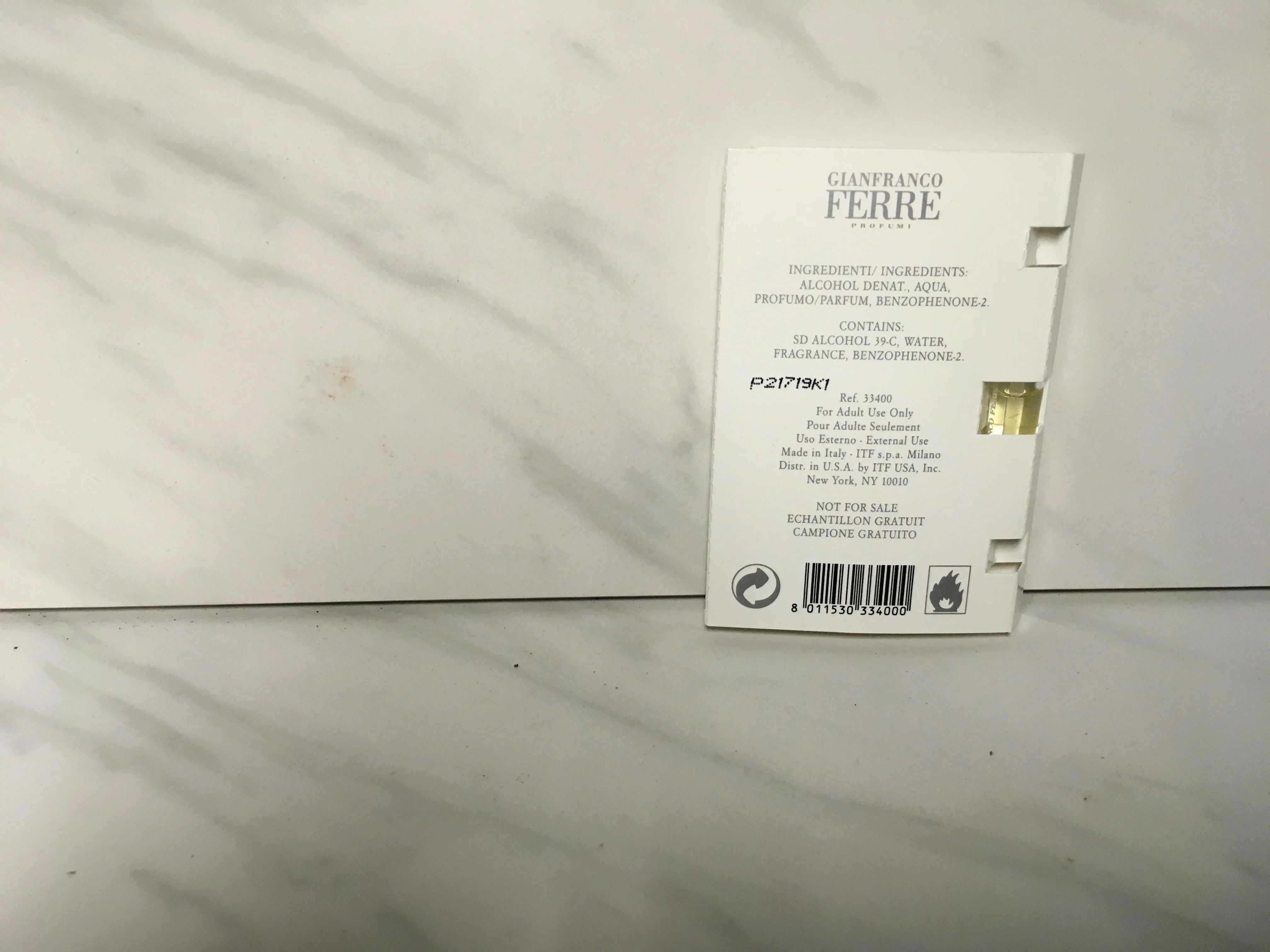 Gianfranco Ferre Gieffeffe Eau de Toilette 1.6ml image indicator(2)