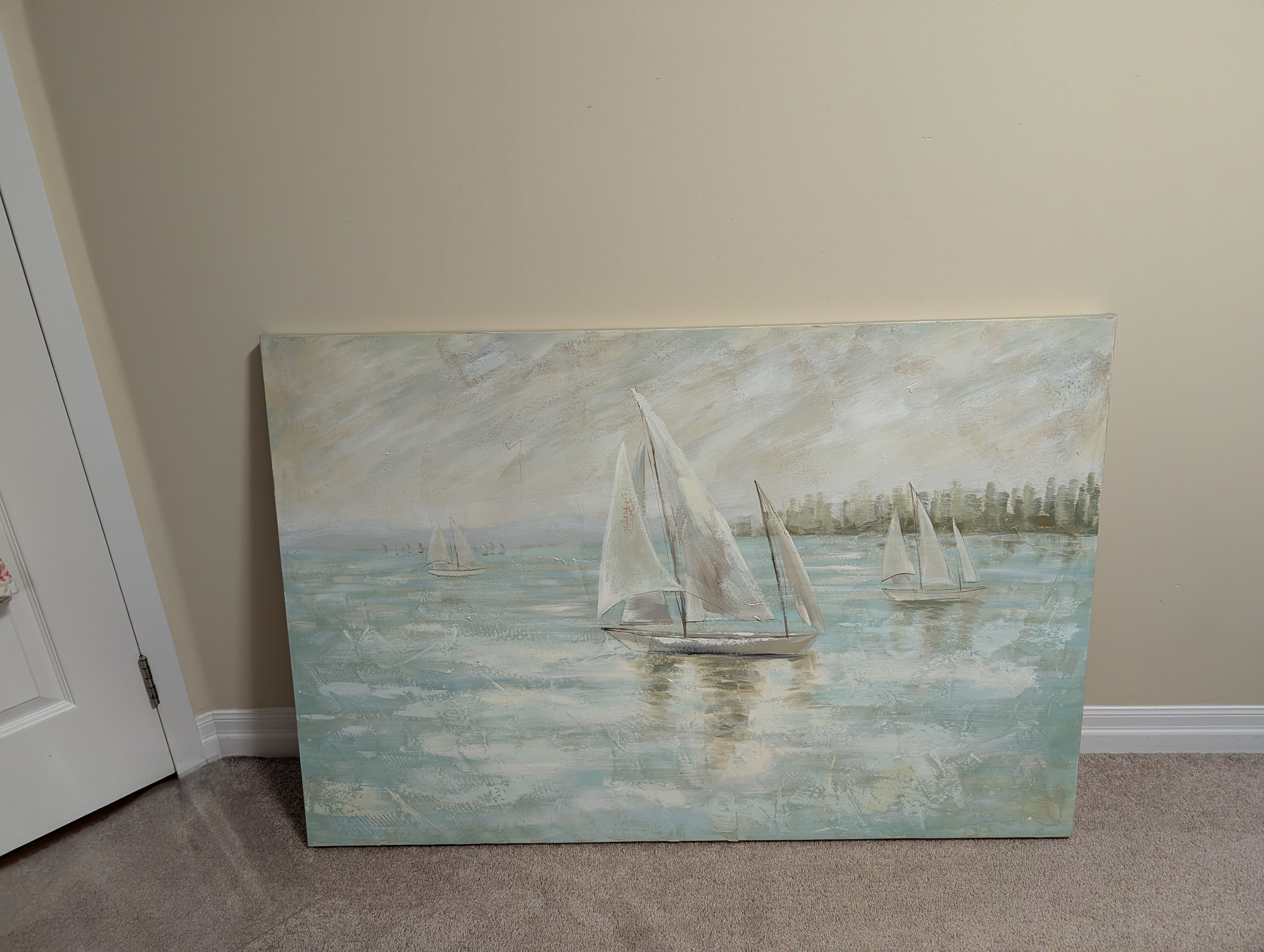 Sea Decor Set (Canvas Art, Glass Bowl, Candle Holder) - photo 3