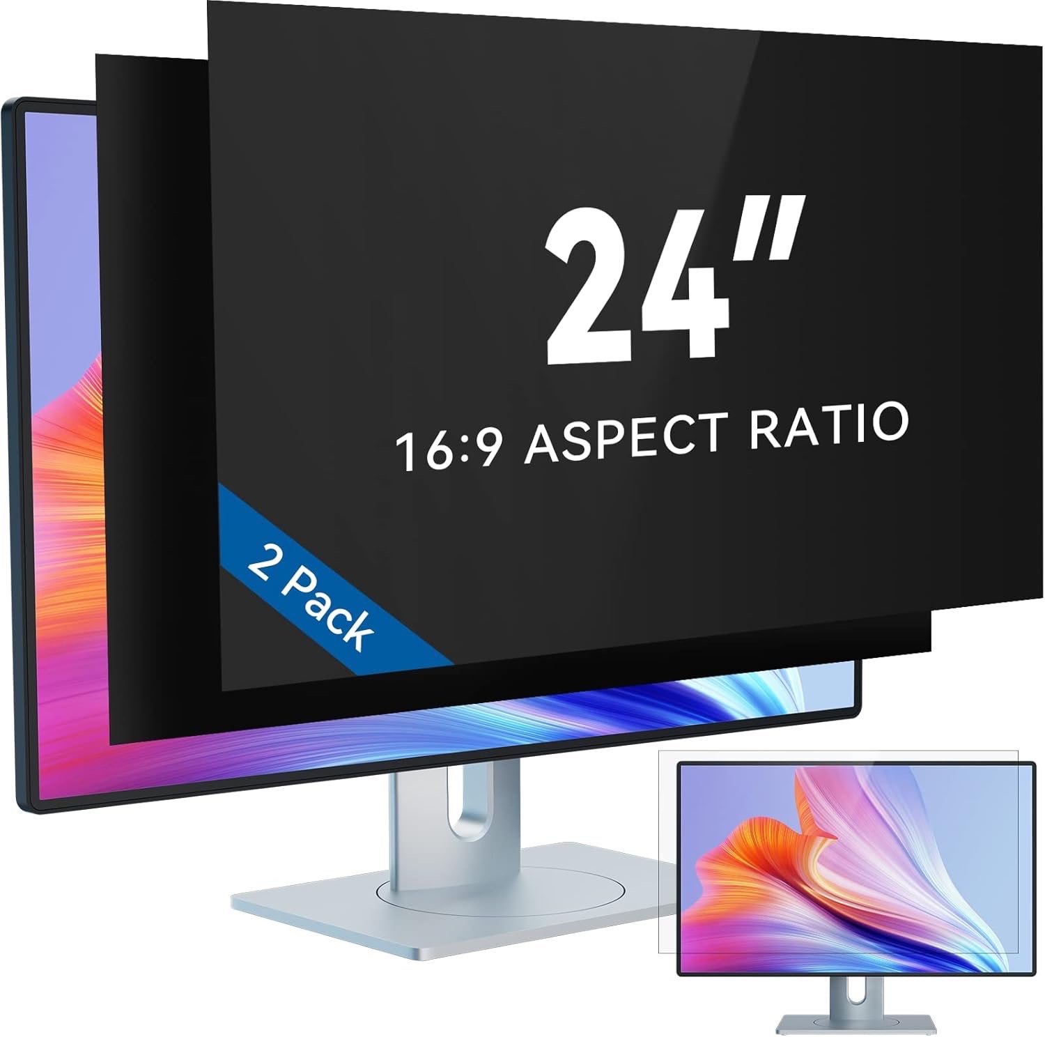 IPROKKO [2-Pack] 24 Inch Computer Privacy Screen Filter