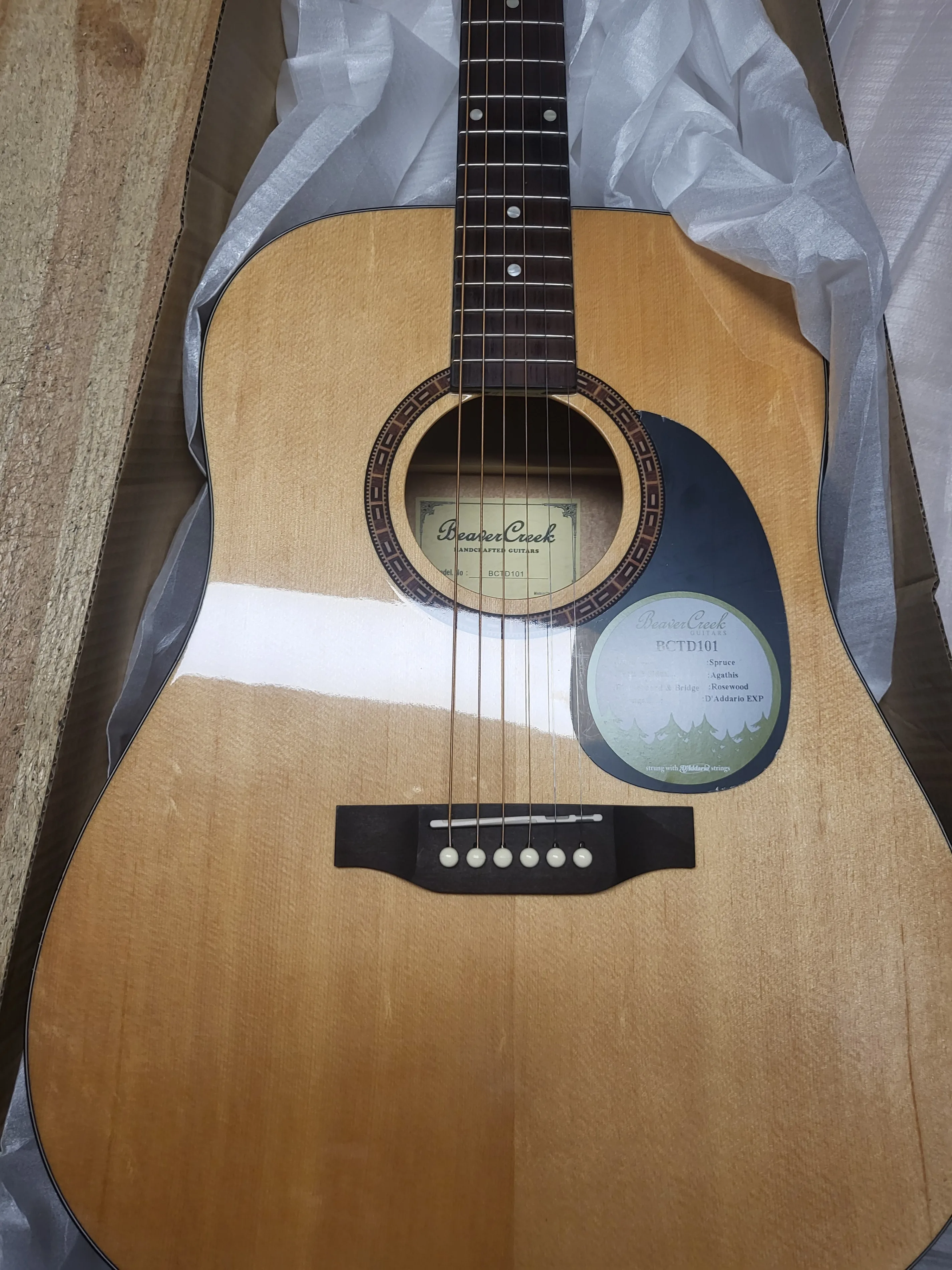 Beaver Creek BCTD101 Acoustic Guitar Brand New image indicator(9)