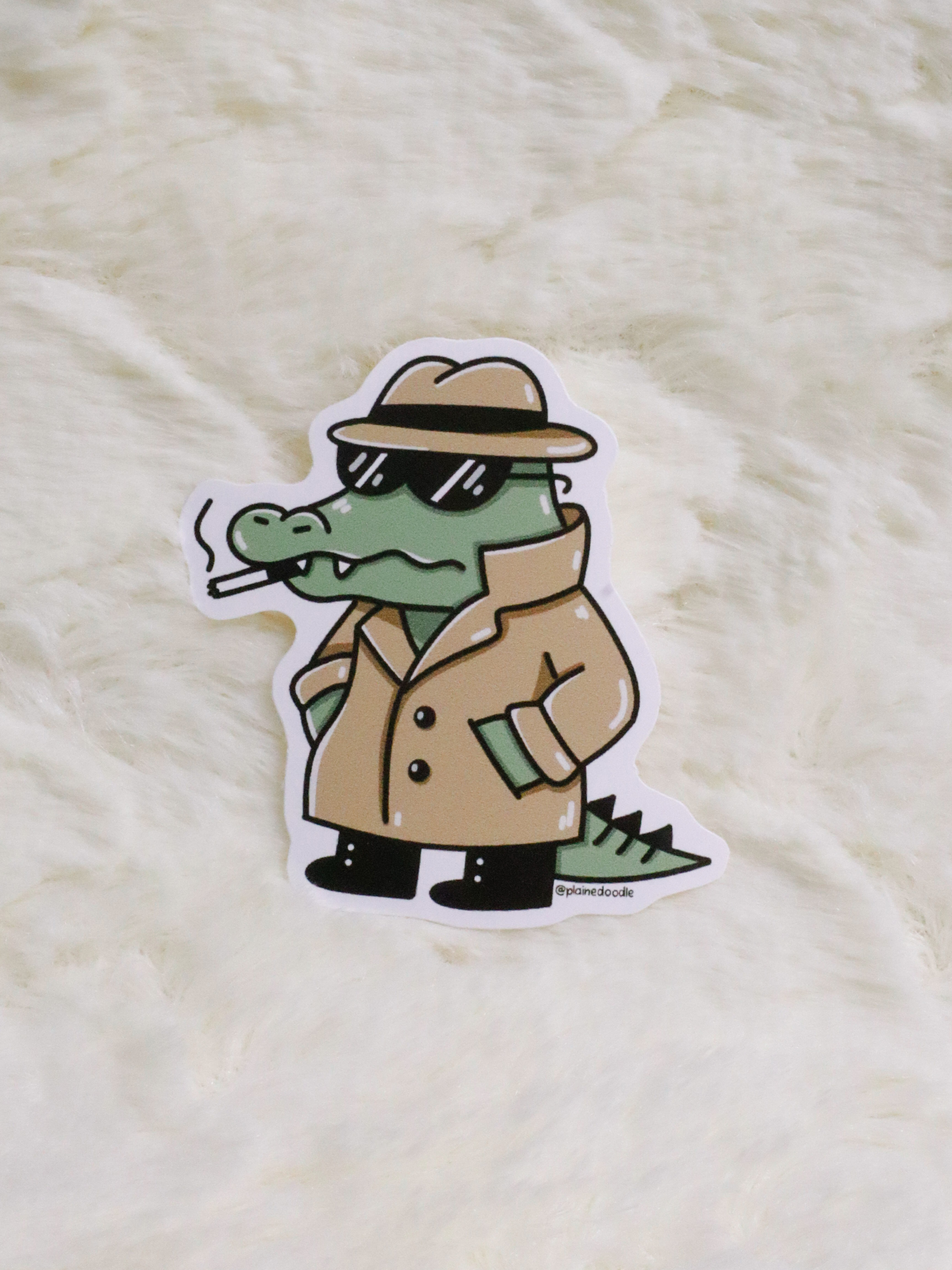 Smoke Crocodile Vinyl Sticker