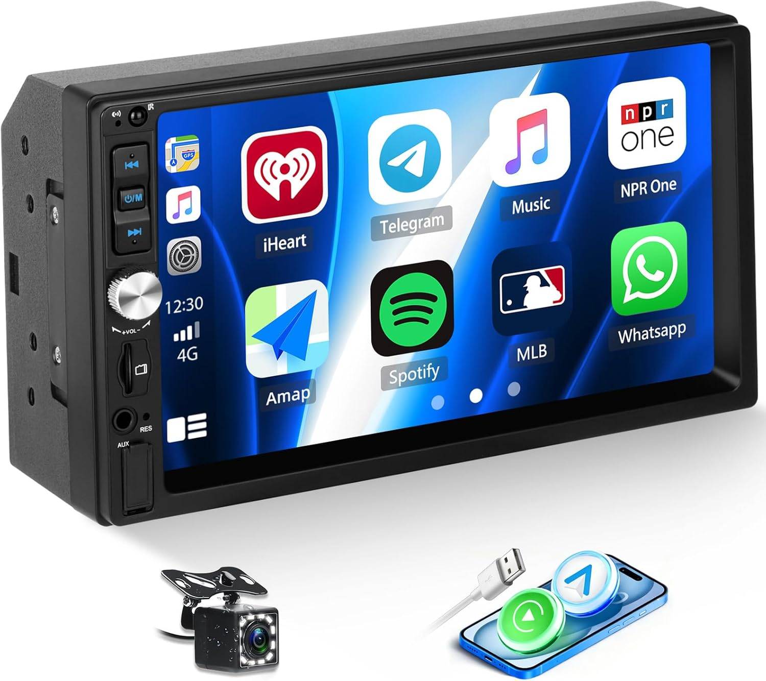 SIXWIN Double Din Car Stereo 7" - CarPlay & Android Auto