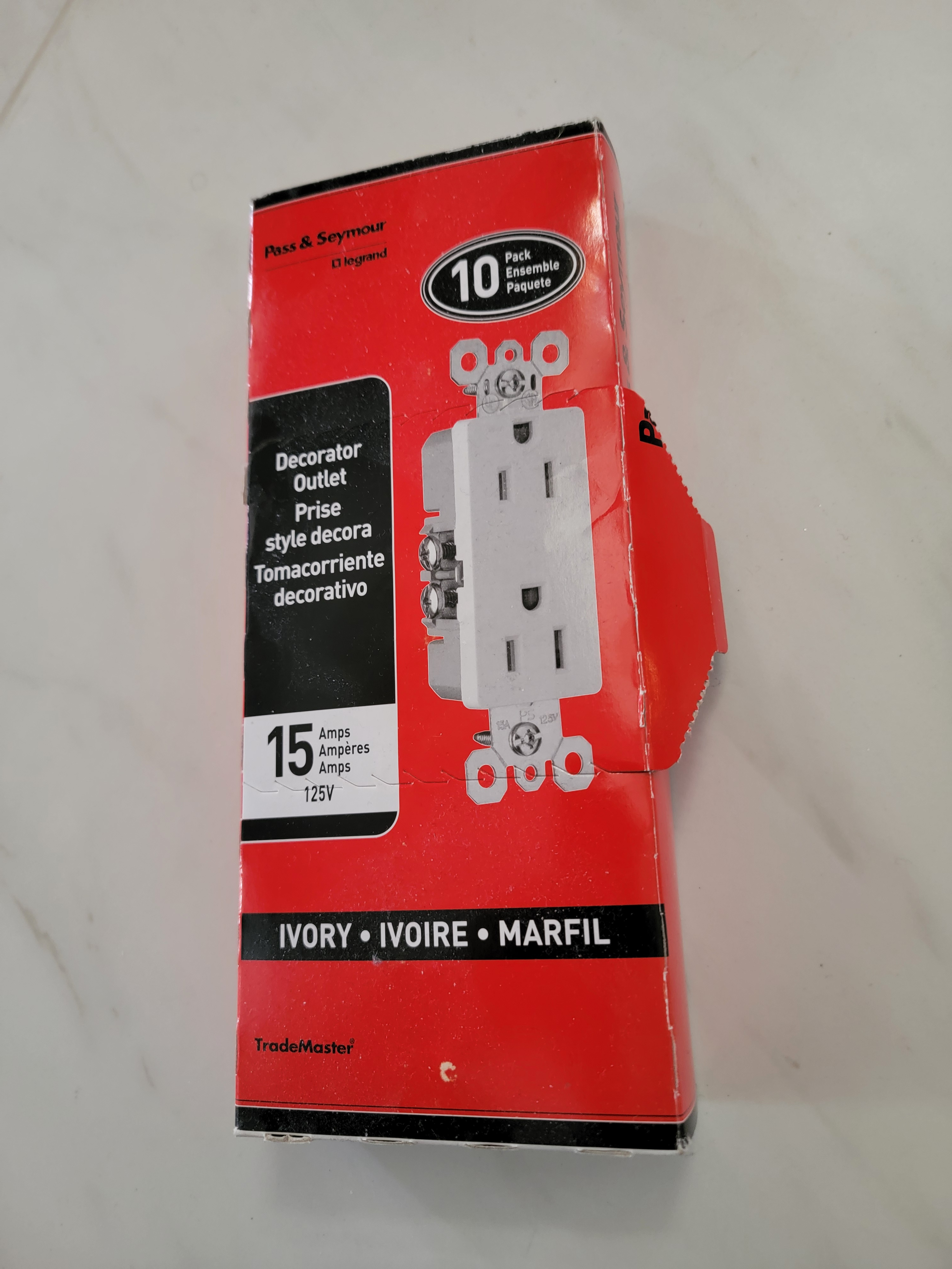 Ivory Decorator Outlets (10 in box)