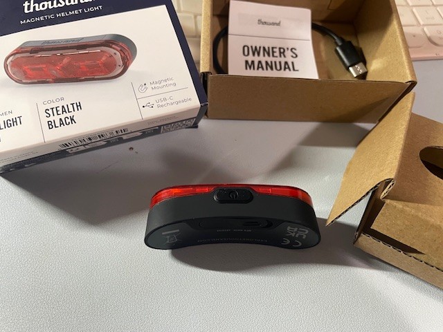 Thousand Magnetic Helmet Light – Brand New - photo 4