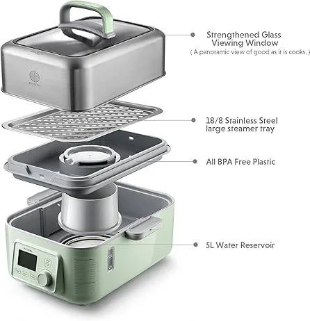 BUYDEEM G553 5-Quart Electric Food Steamer - New image indicator(6)