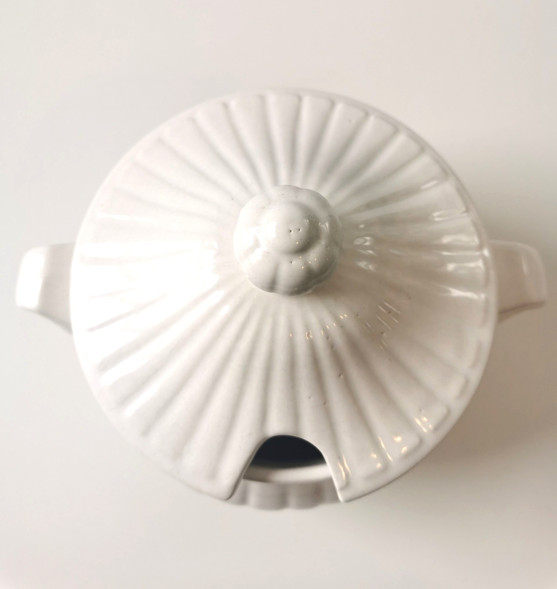White Ironstone Style Sauce Tureen with Lid- Japan 1950s - photo 3