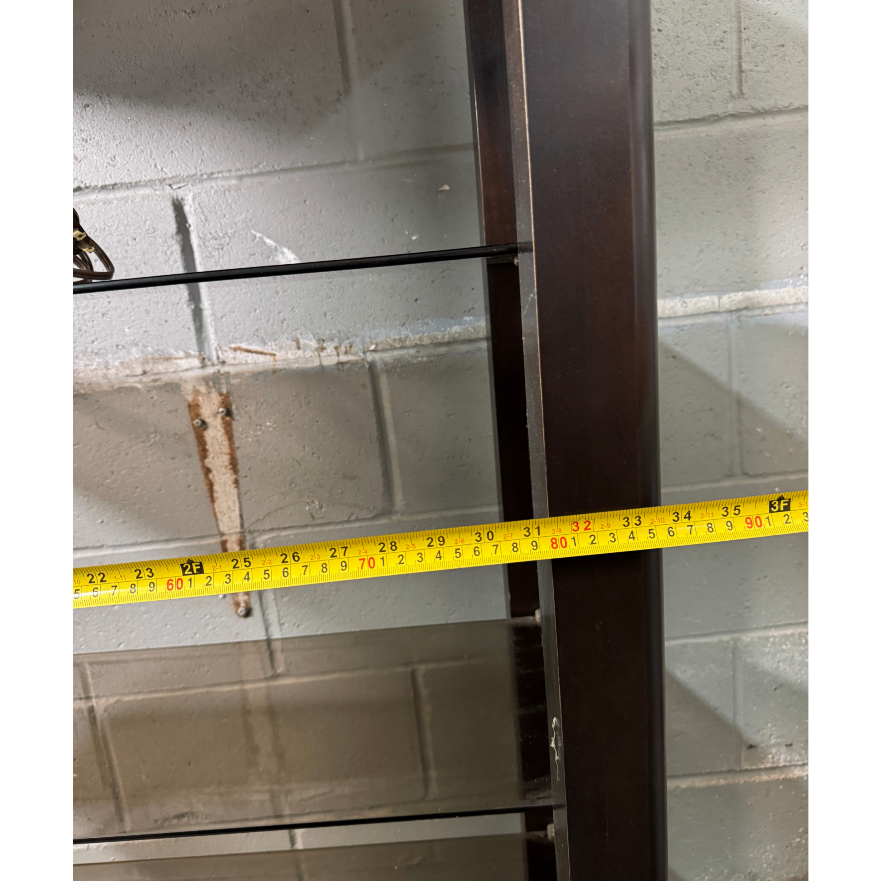 Brown Wood & Glass Display Shelf - photo 4