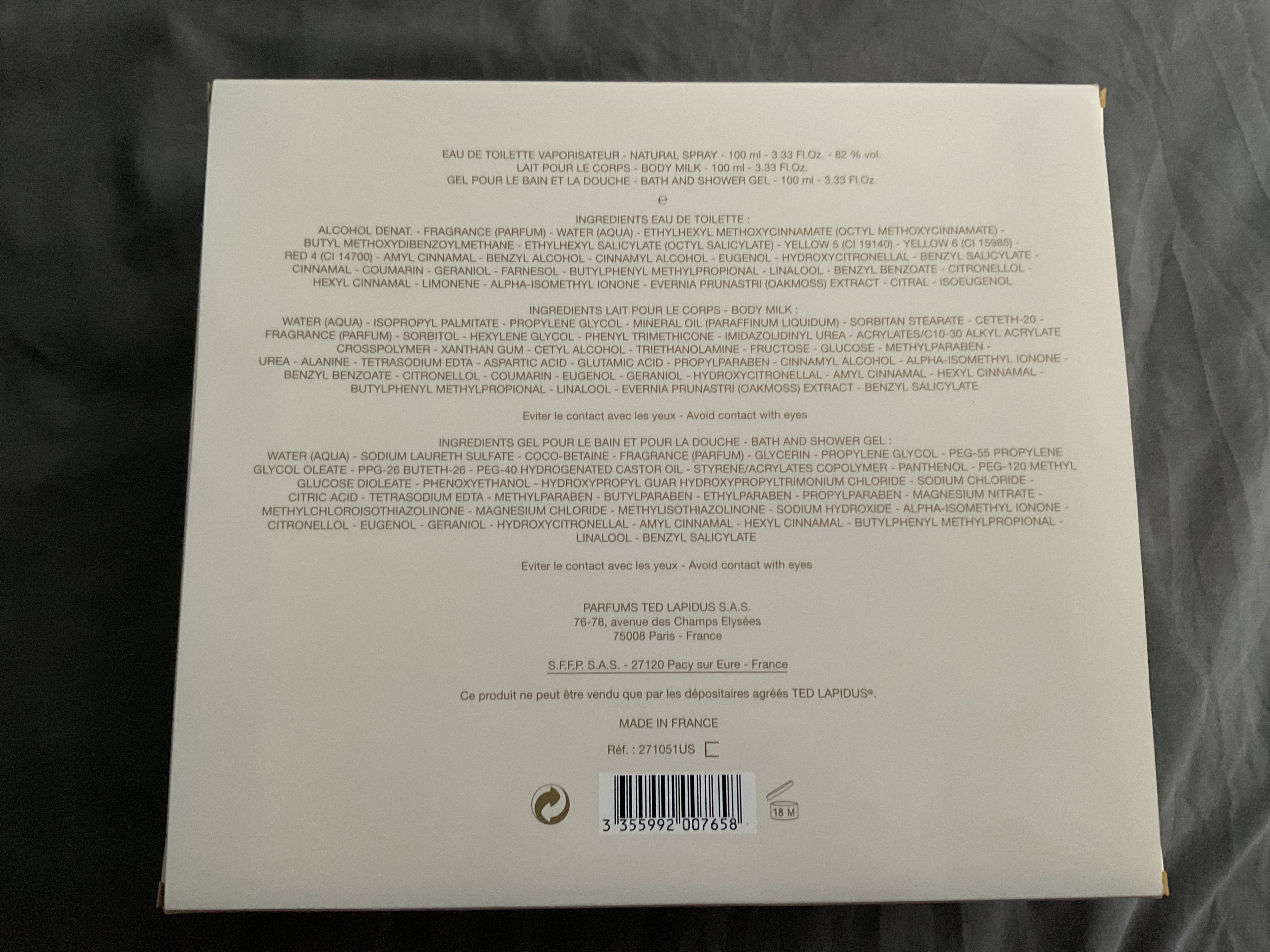 Ted Lapidus Creation 3-Piece Gift Set - photo 3