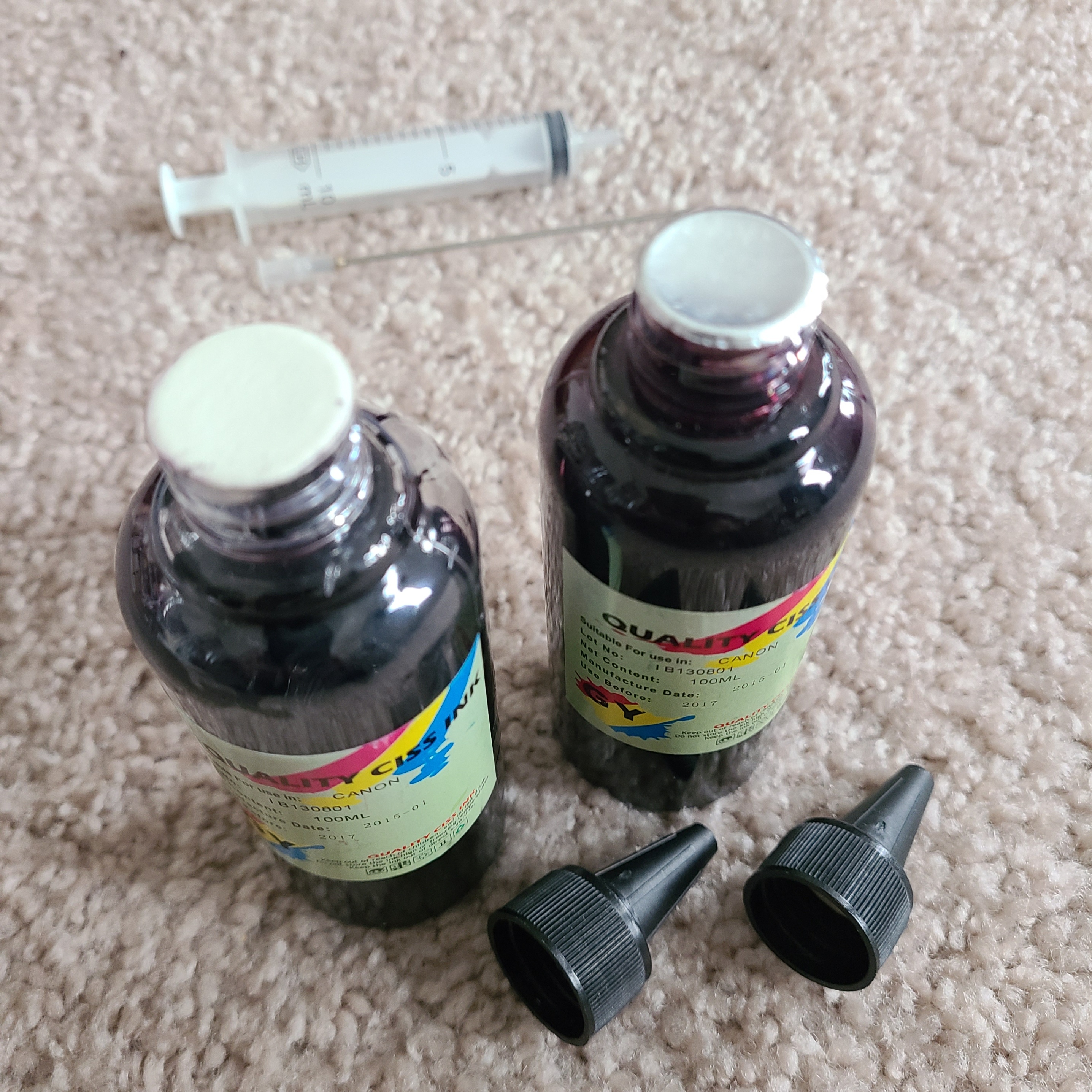 2-pack Universal Dye Refill Ink (Gray Colour) with syringe - photo 2