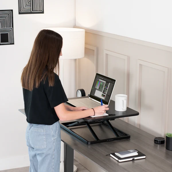 New VIVO Black Height Adjustable Standing Desk Converter - photo 5