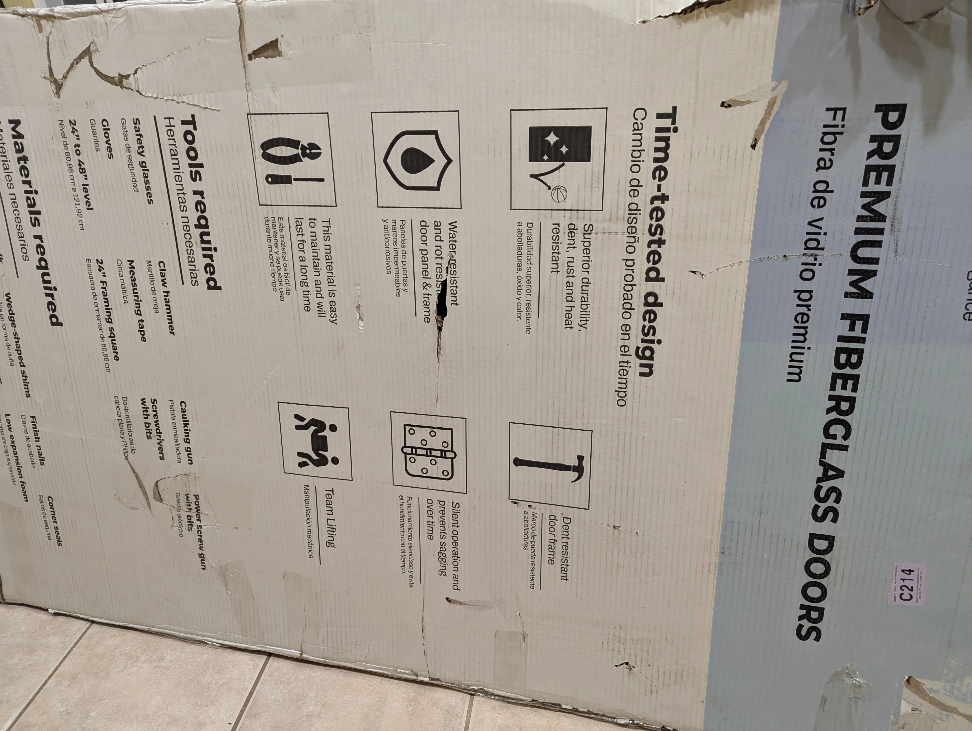 Frosted Painted Fibreglass Front Door - 36 x 80 image indicator(8)