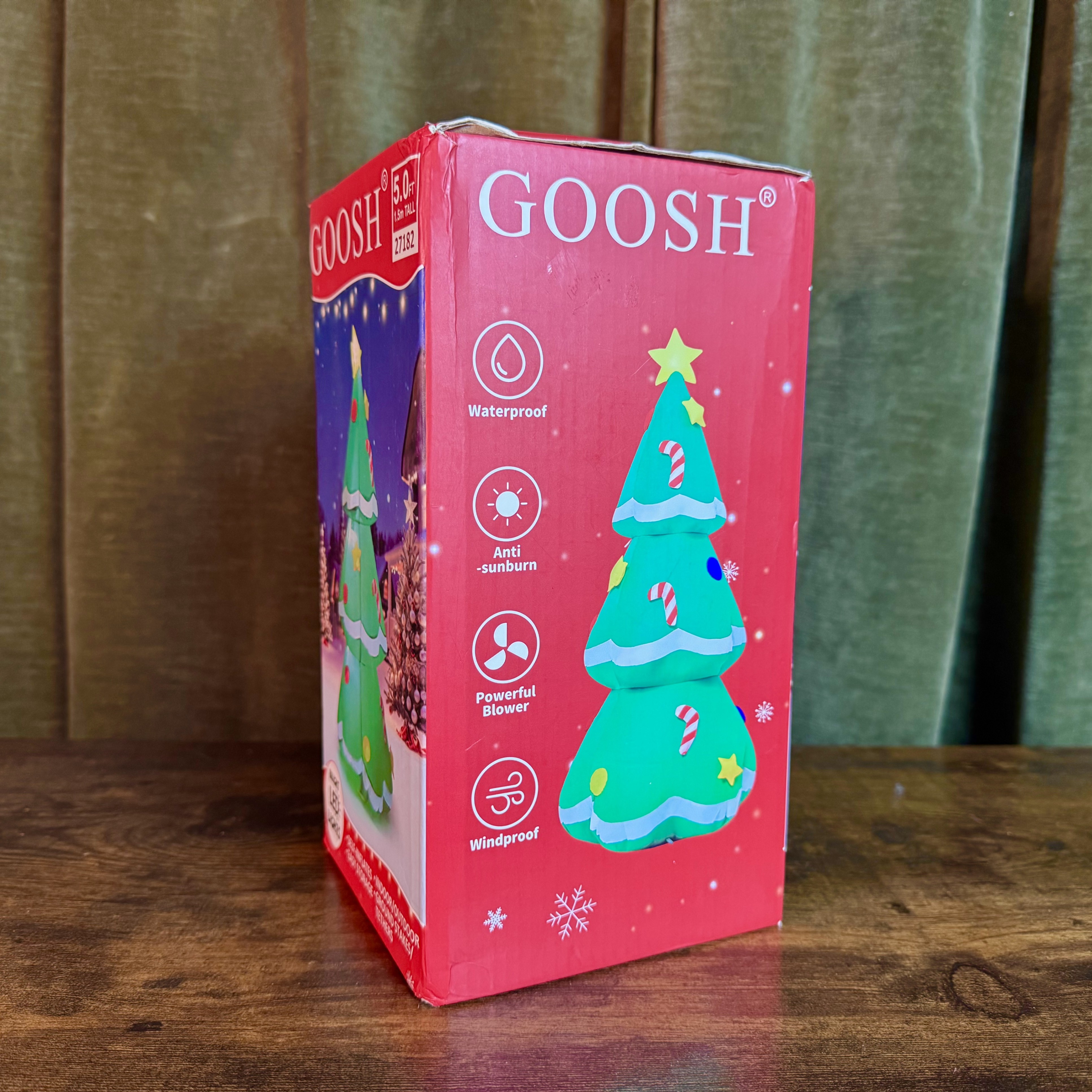 New GOOSH 5 ft Inflatable Christmas Tree with LED Light - photo 5