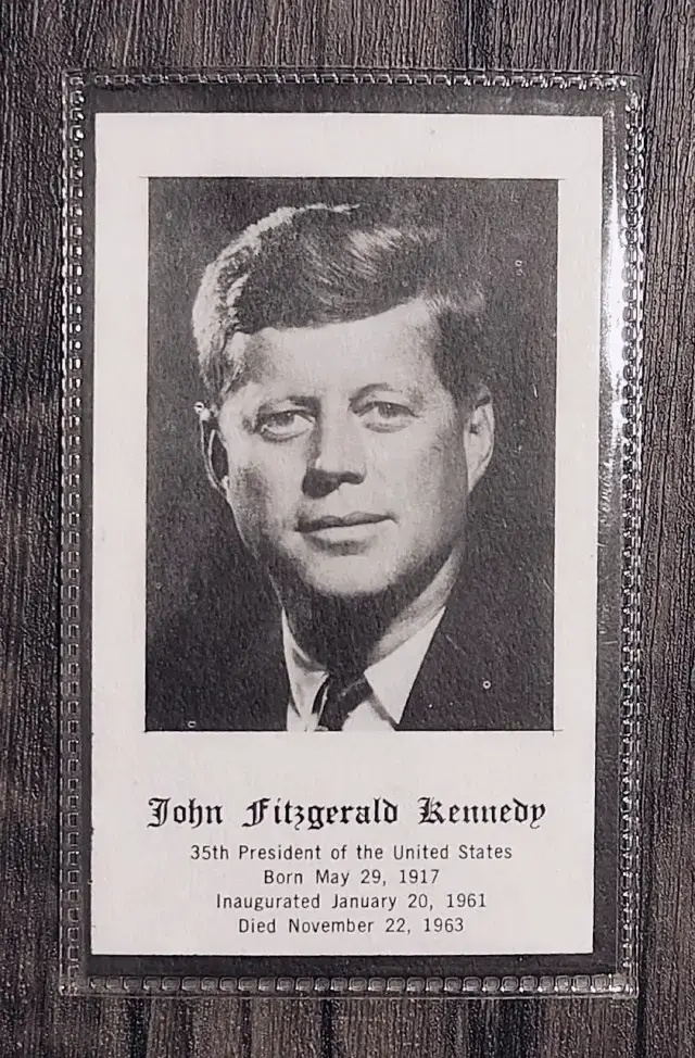 Vintage 1963 JFK Memorial Prayer Card - original sealed
