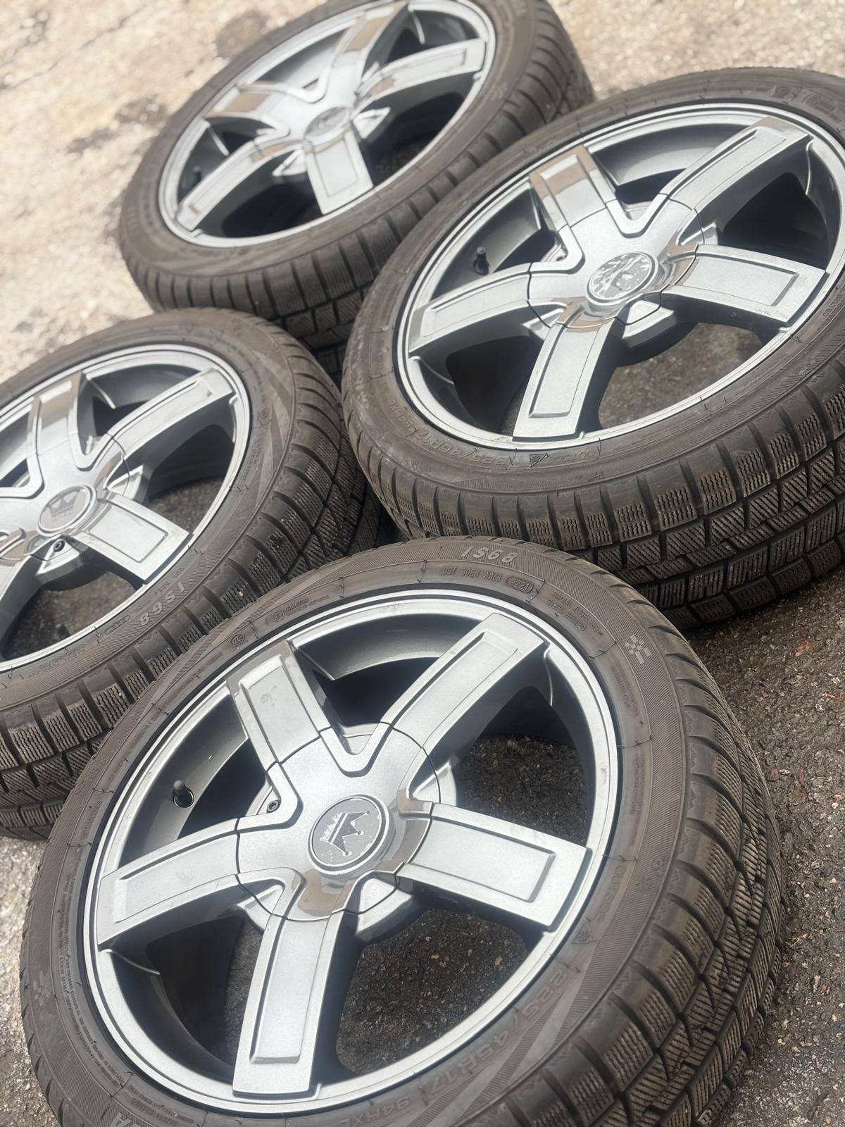 NEW 17”Mazzi(5x112/5x120)+225/45/R17 snows-Jetta/Golf/A3/BMW 1/3 - photo 2