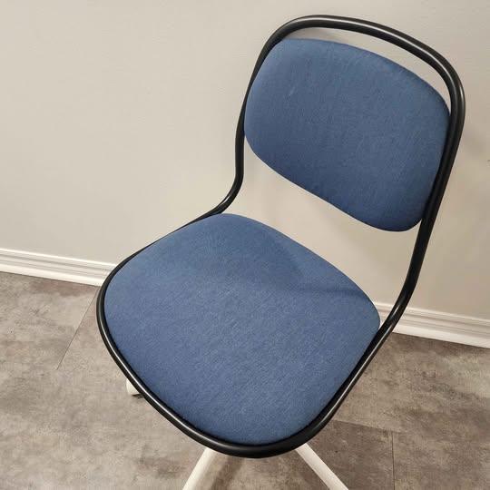 IKEA ÖRFJÄLL Swivel Chair - Modern Blue & Black - Like New! - photo 2