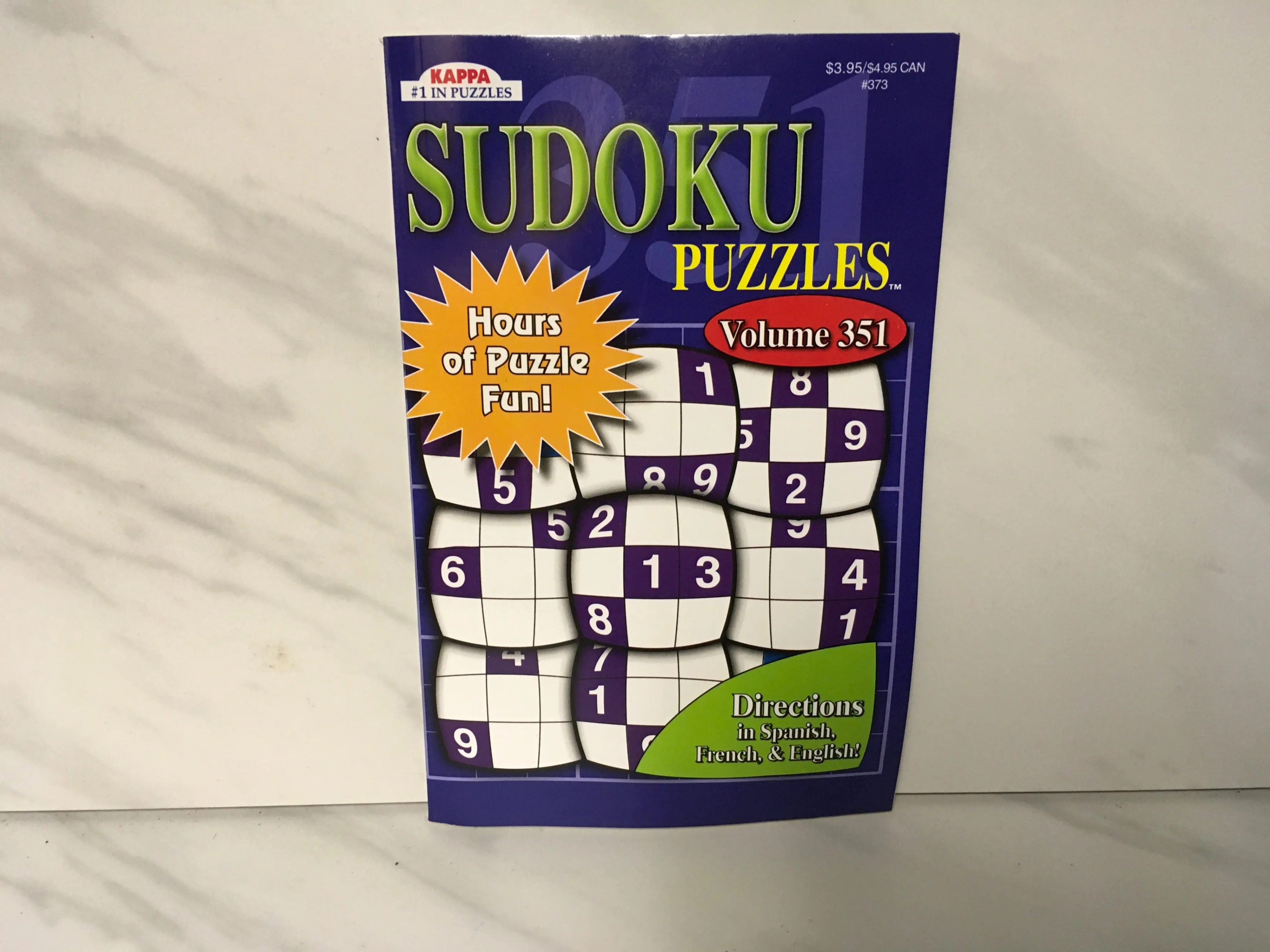 Kappa Sudoku Puzzles - Volume 351, 352, 353, 354