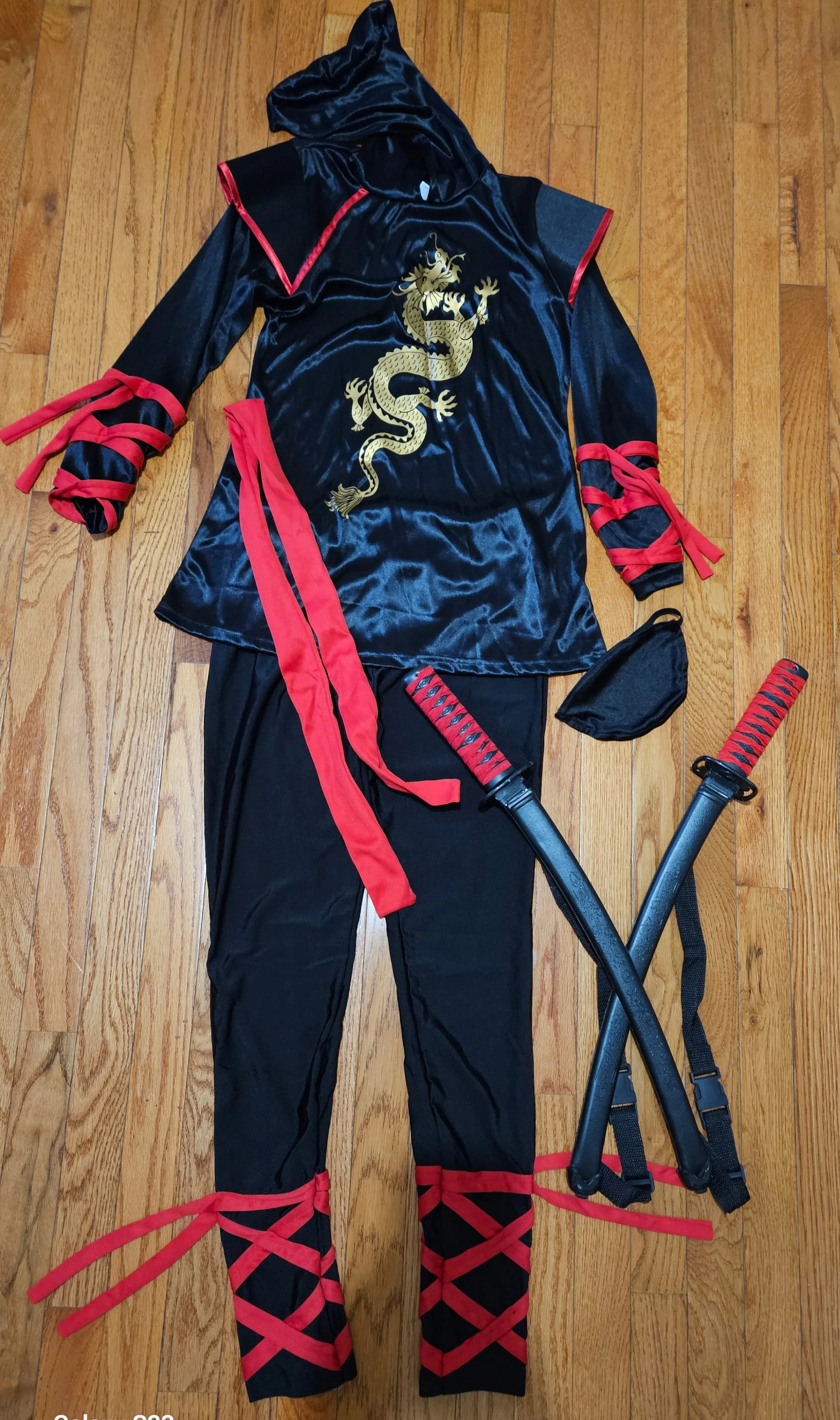 Ninja Costume Set - Black & Red
