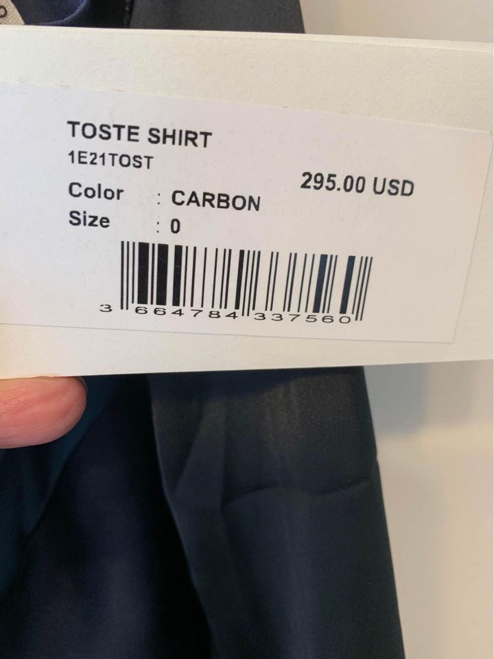 New with tags ba&sh Totême Toste Shirt - Carbon, Size 0 - photo 3