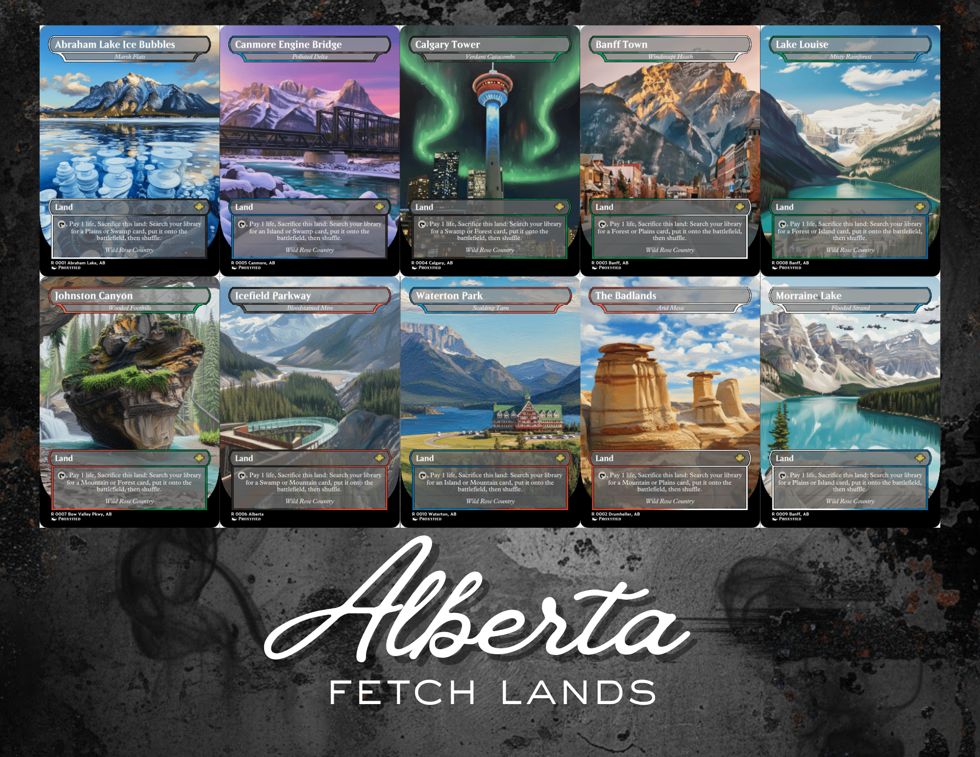 Custom MTG Alberta Fetch Lands