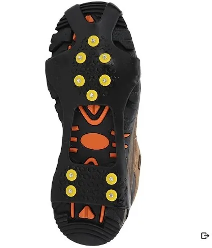 Universal Fit Shoes Stainless Steel Ice Grippers Anti-Slip Spike