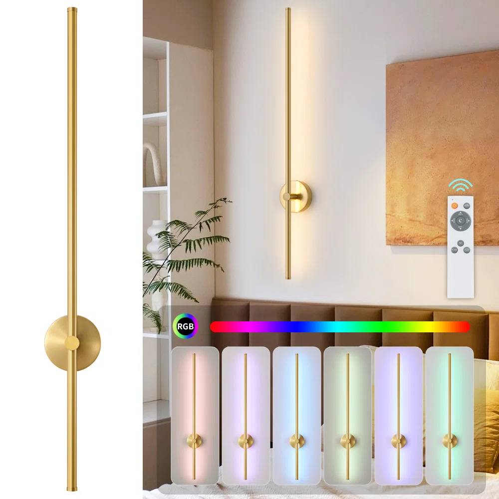 Brand New Gafia RGB Dimmable Aluminum LED Wall Sconce(set of 2)