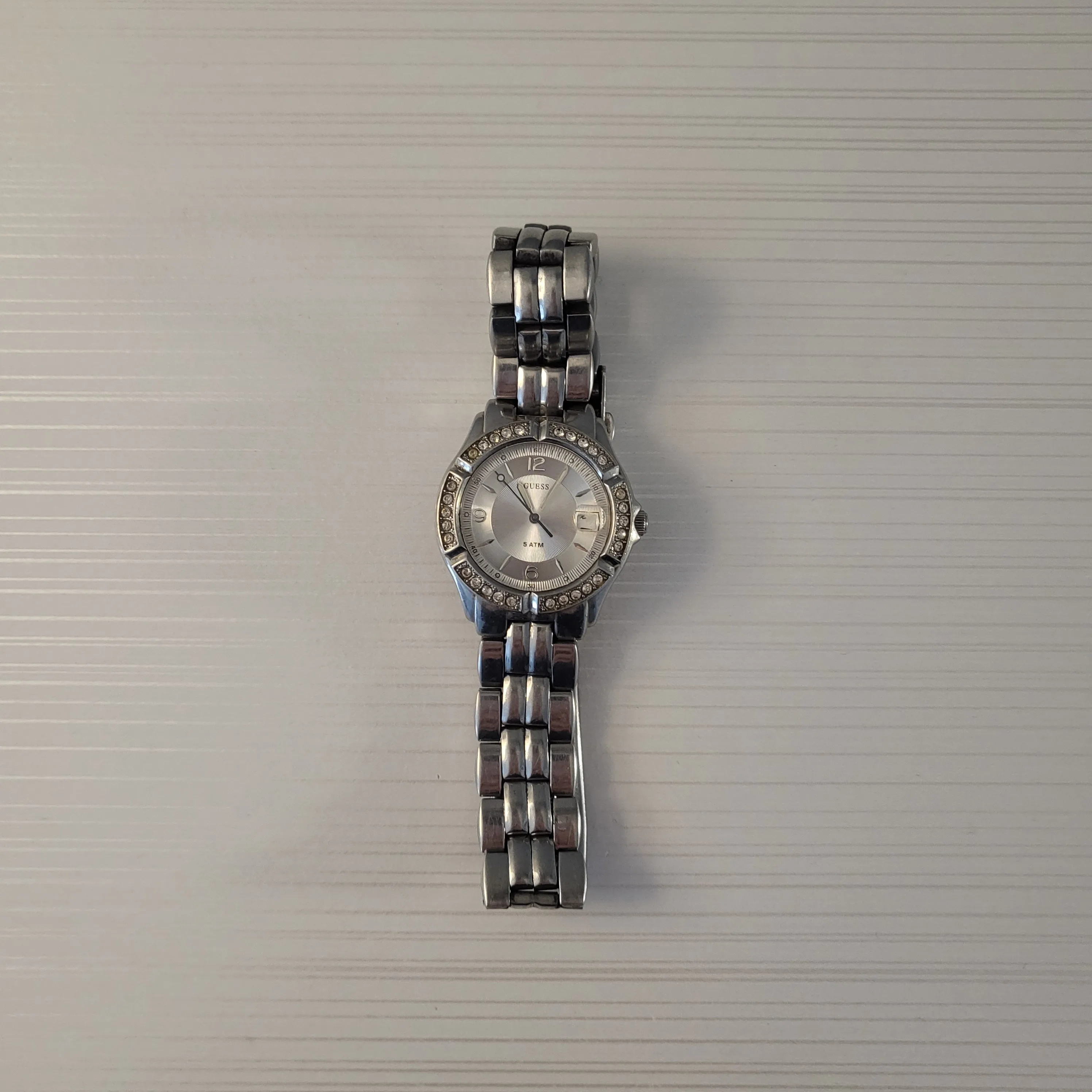Gently Used! Guess Silver Crystal Watch - Quick Pickup!🚀