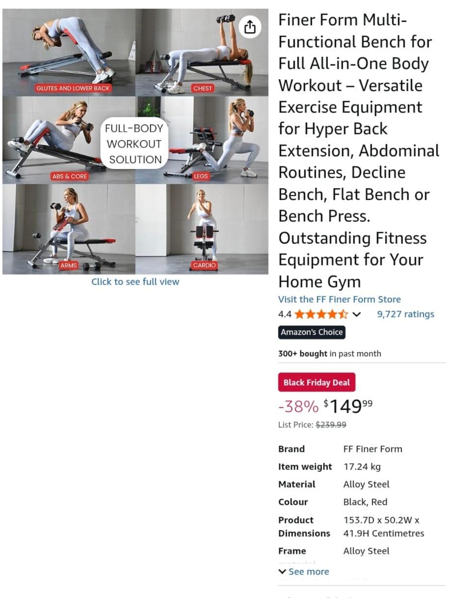 BRAND NEW Finer Form Versatile Workout Bench - photo 5