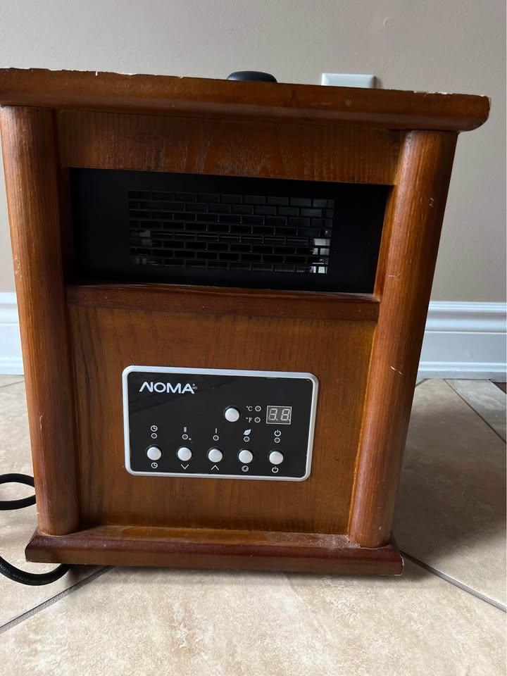 NOMA Wooden Cabinet Infared Space Heater With Remote - photo 2
