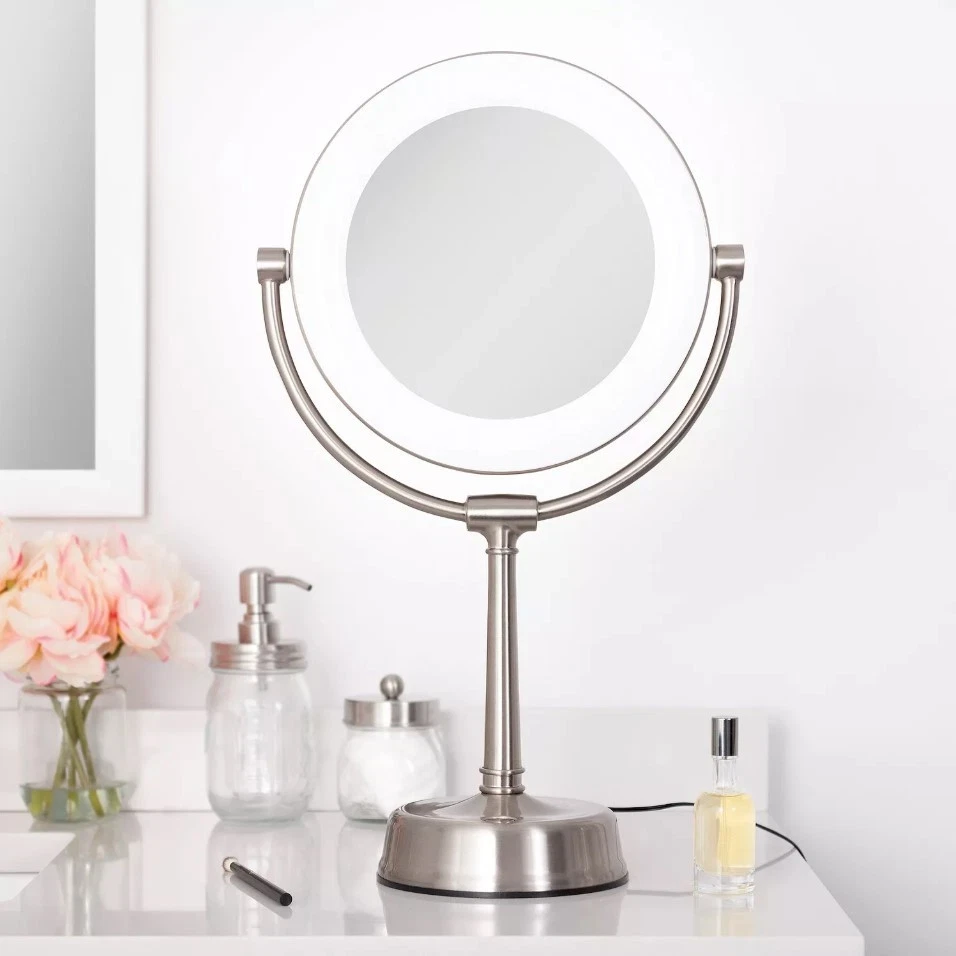 LED Light Makeup Mirror with Magnification - photo 2