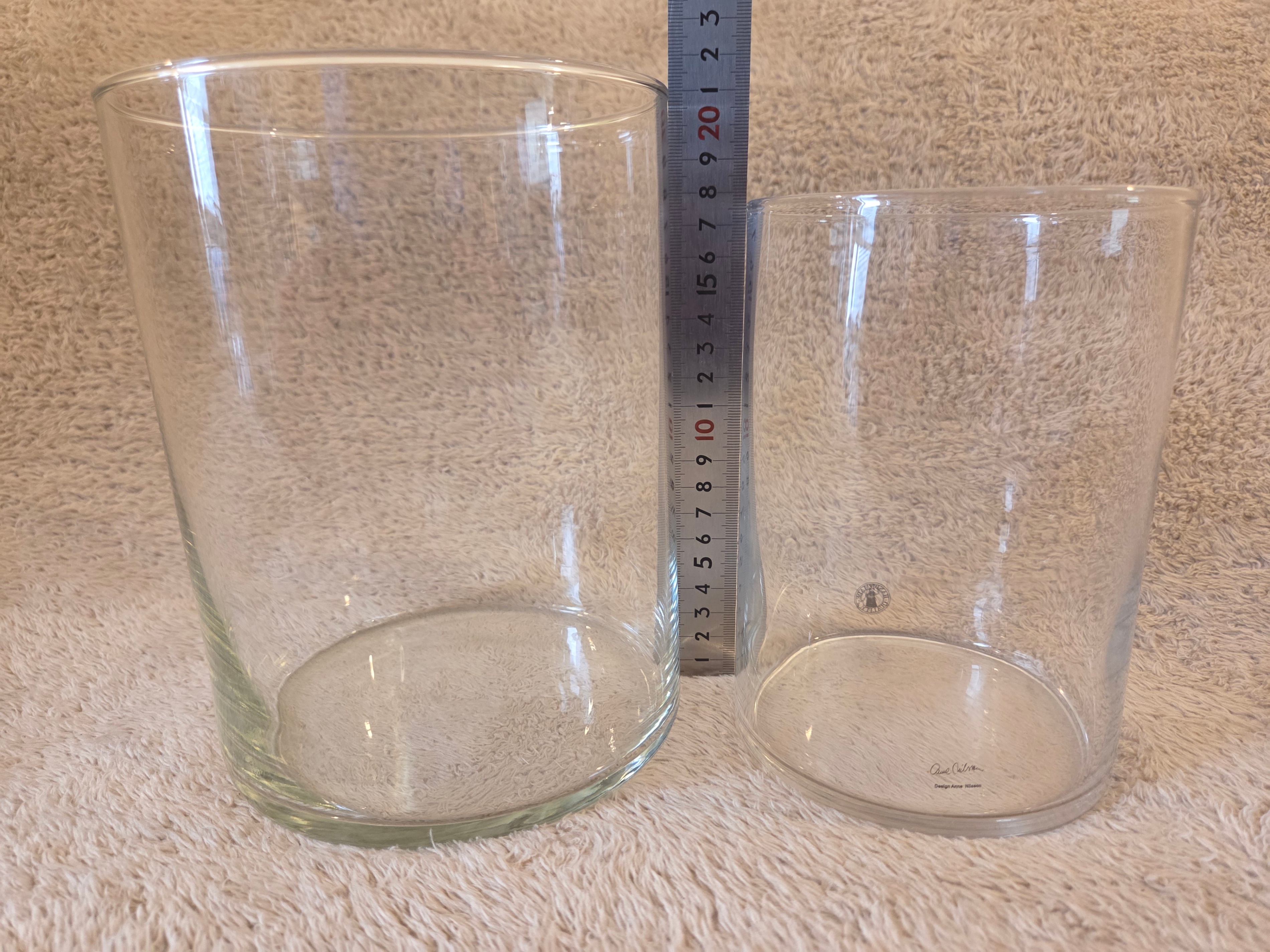 Mouth-Blown Glass Vases by Anne Nilsson, 2pc - photo 2