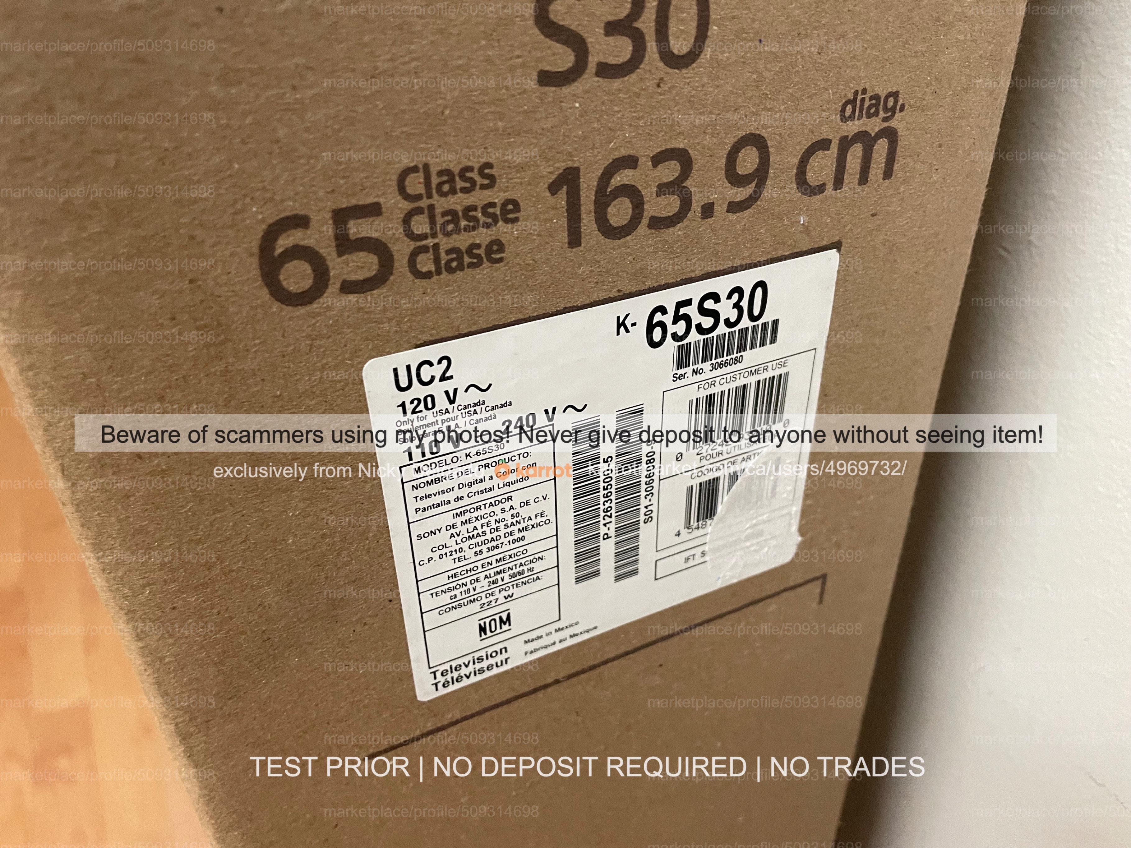 BNIB - Sony Bravia 3 65" K65S30B 4K HDR LED Smart Google TV - photo 3