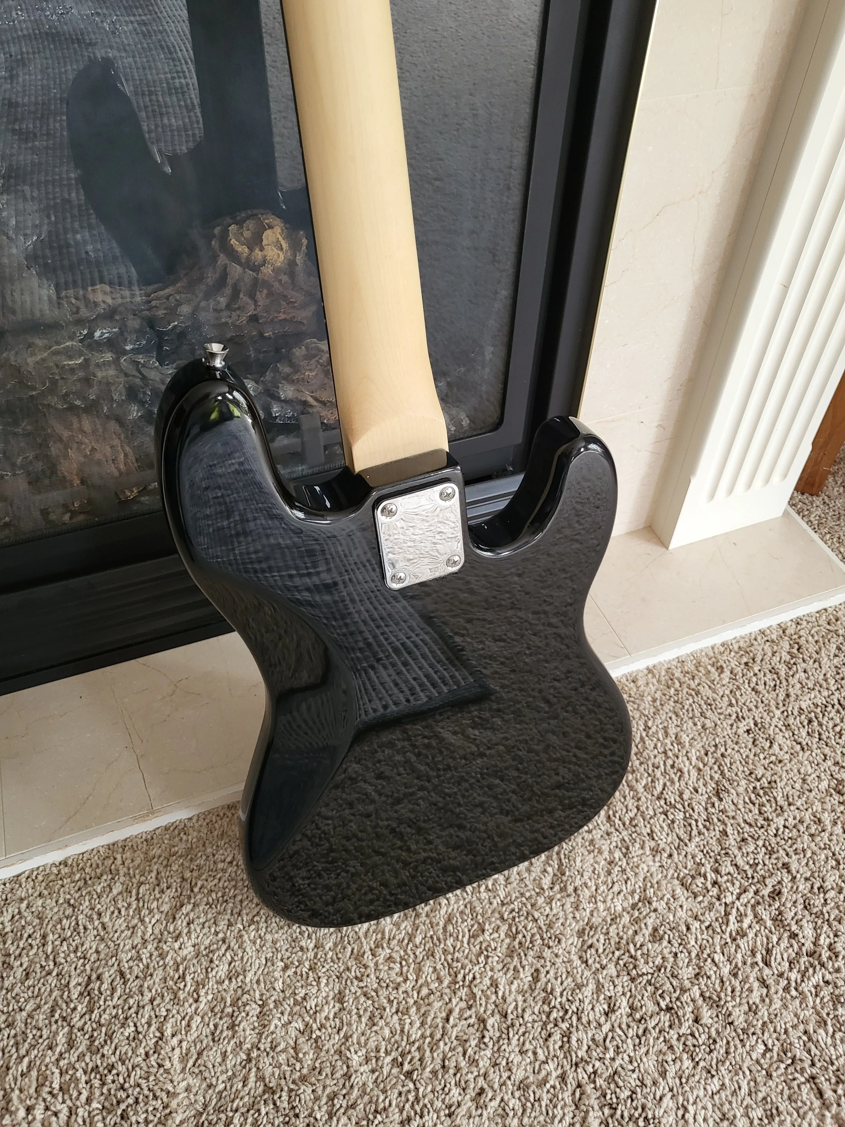 Left-Handed Precision Style Bass Guitar New Black Package image indicator(6)