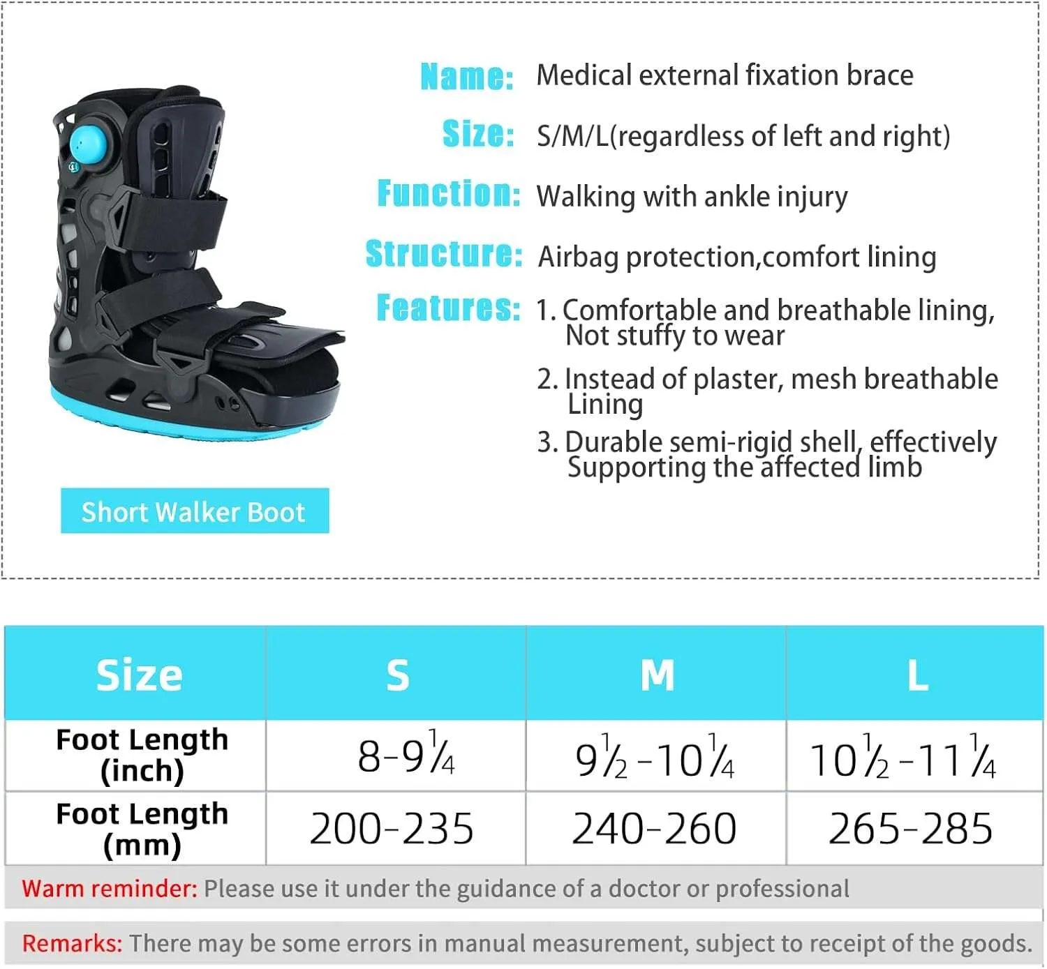 Inflatable Walking Boot (Large and Medium size available) image indicator(5)