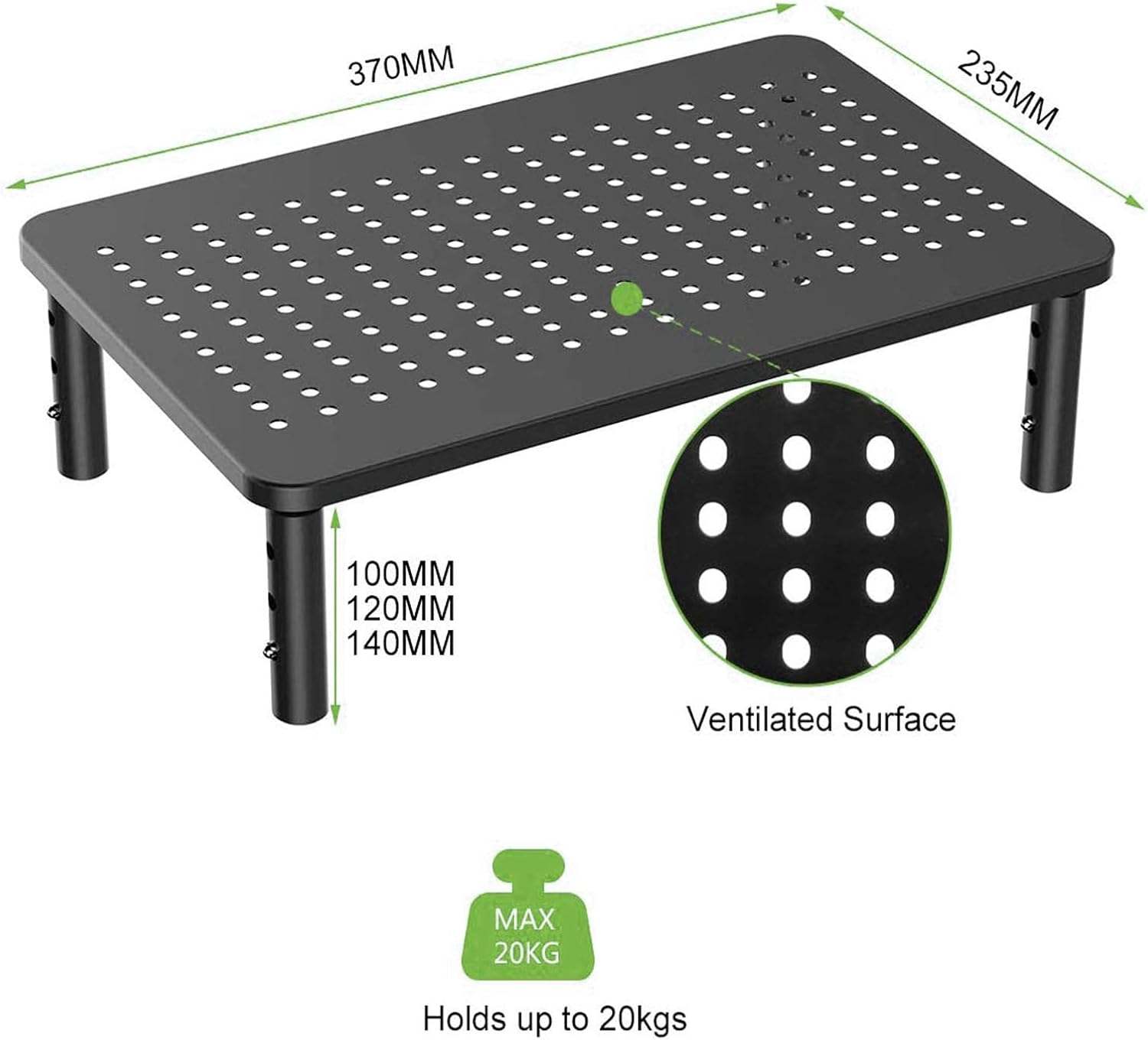 Bracwiser Monitor Stand - Adjustable Height