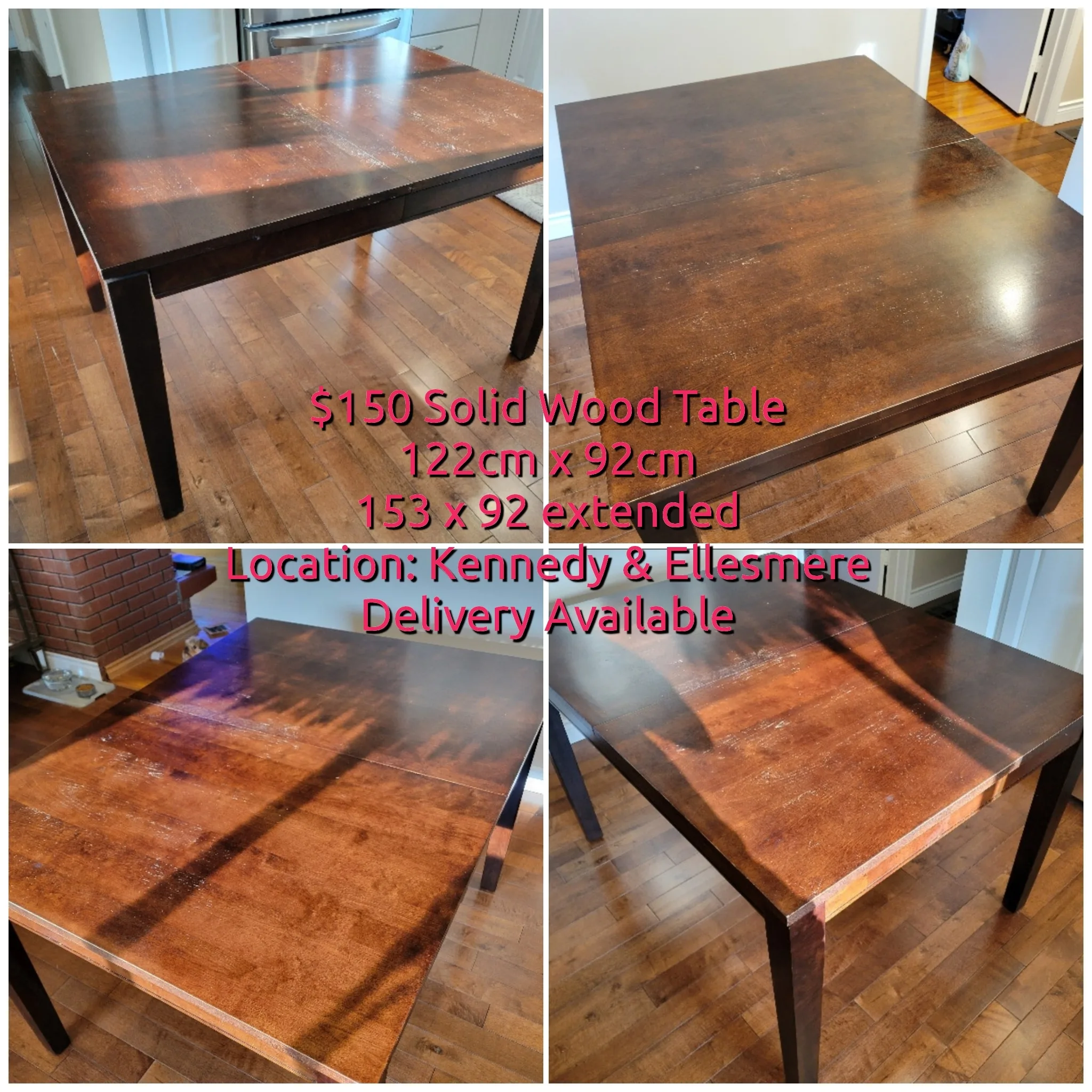 $150 Dining table
