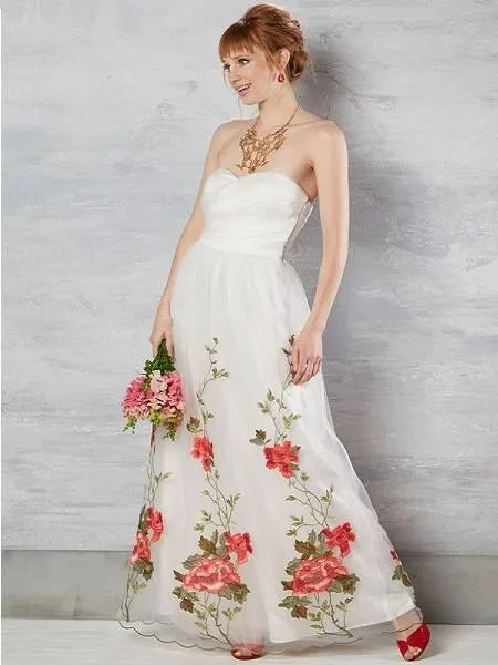 Size 2 Embroidered Floral Tulle Dress
