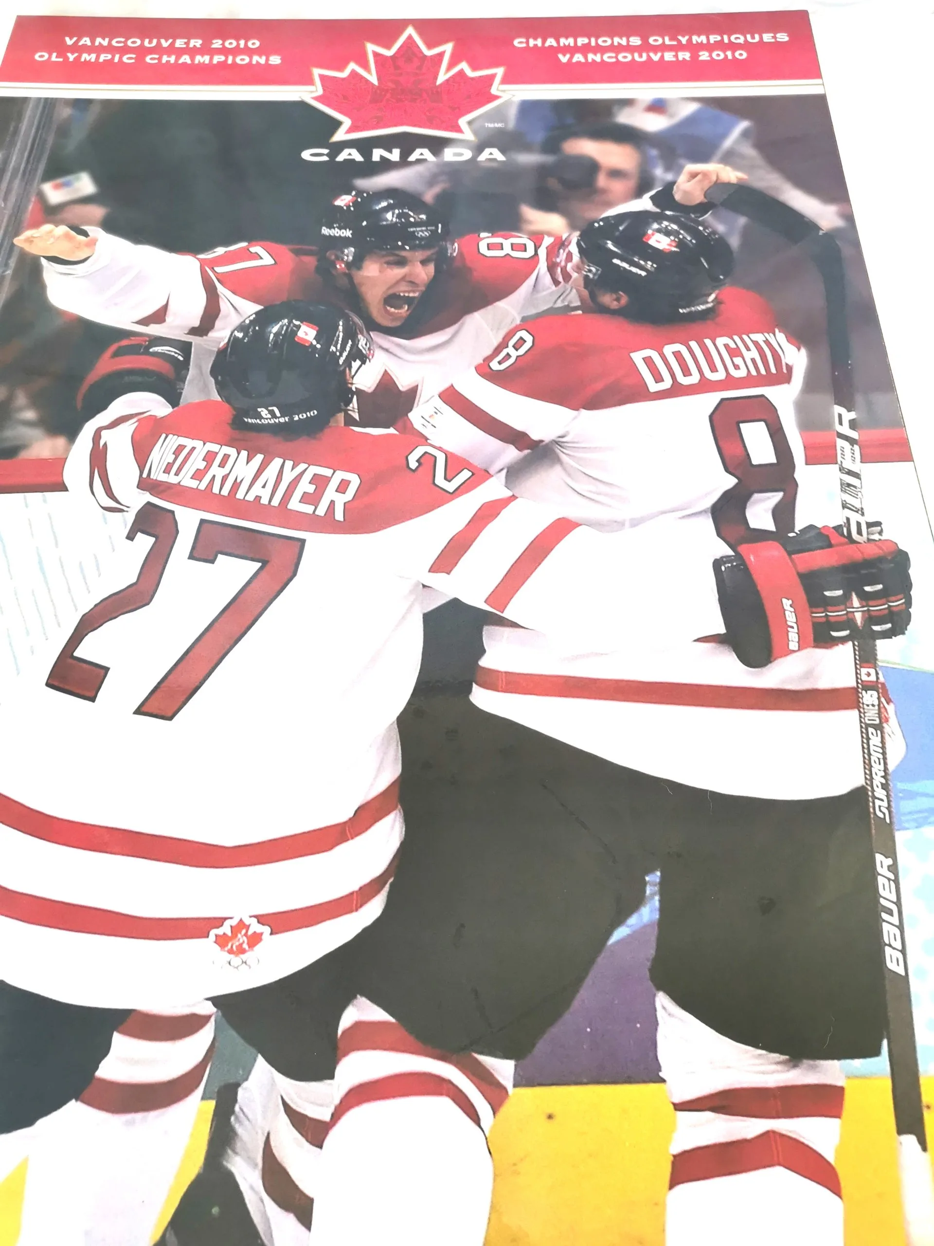 Golden Goal Team Canada 2010 Plaque Hardback .25 inch thick. image indicator(5)