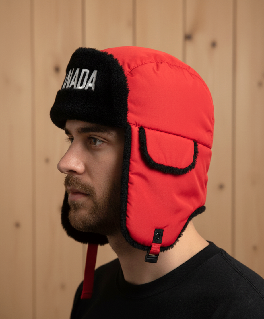 Canada Olympic Trapper Hat HUDSON BAY | Vancouver 2010 Red Black - photo 2