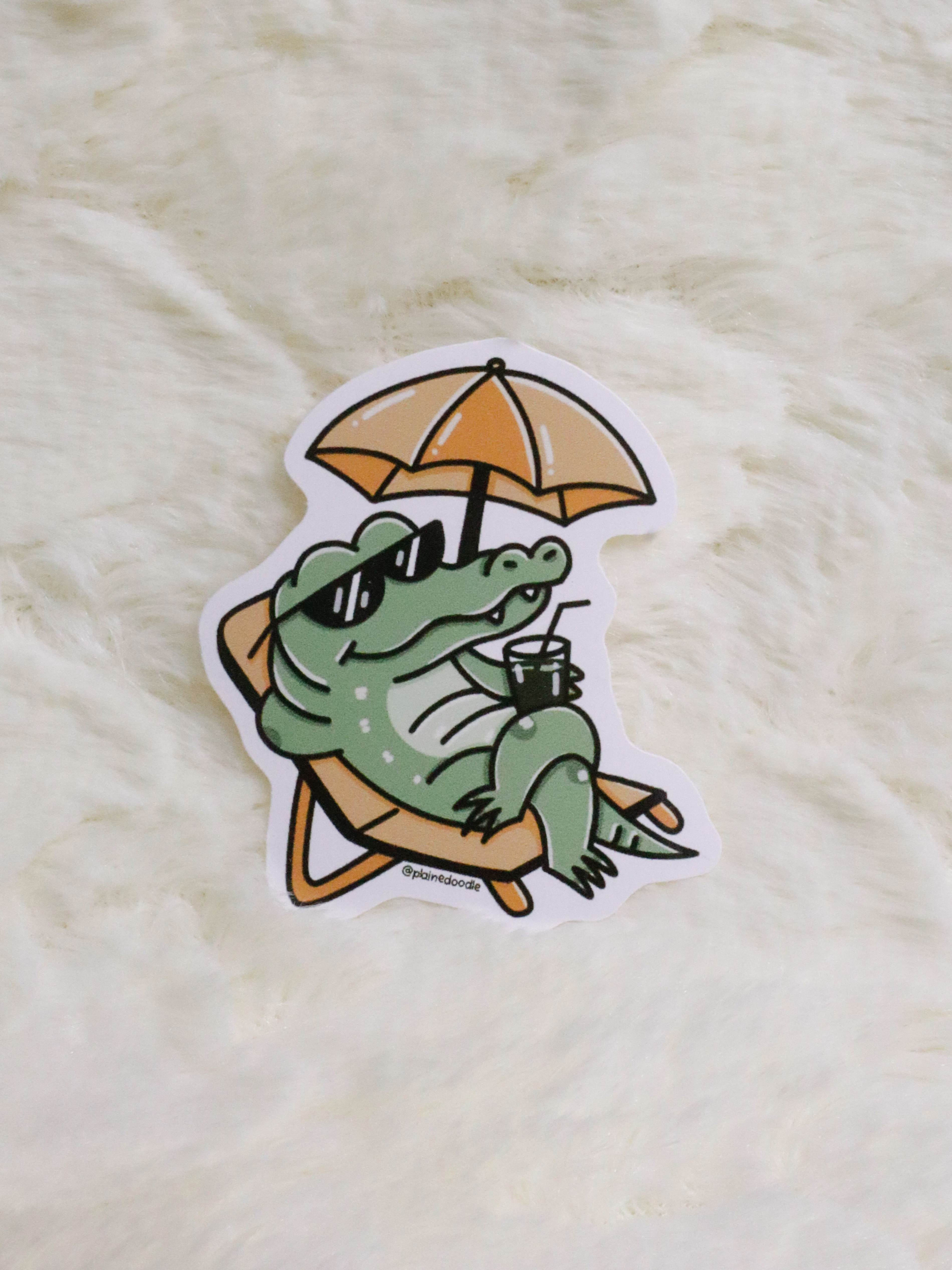 Chill Crocodile Vinyl Sticker
