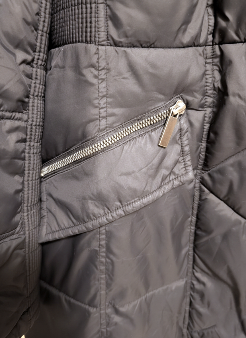 🧥FRENCH CONNECTION Black Hooded Puffer Jacket Parka Womens Sz(M) - photo 4