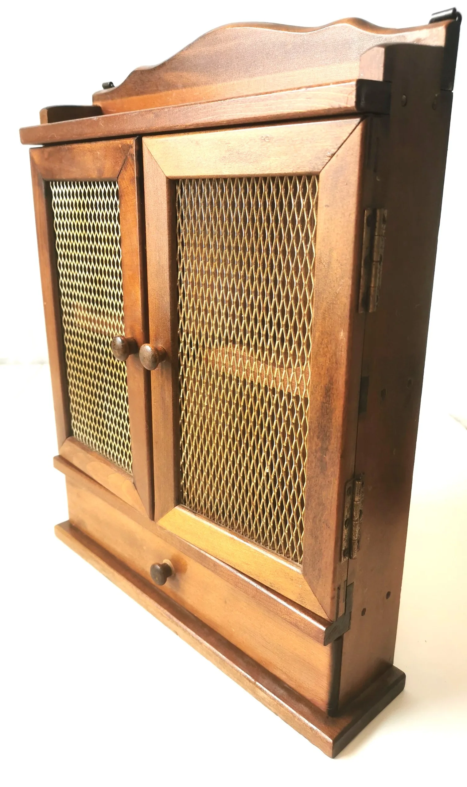 1960s Mini Curio Wood Cabinet Spice Rack Display Figurines Incl. image indicator(4)