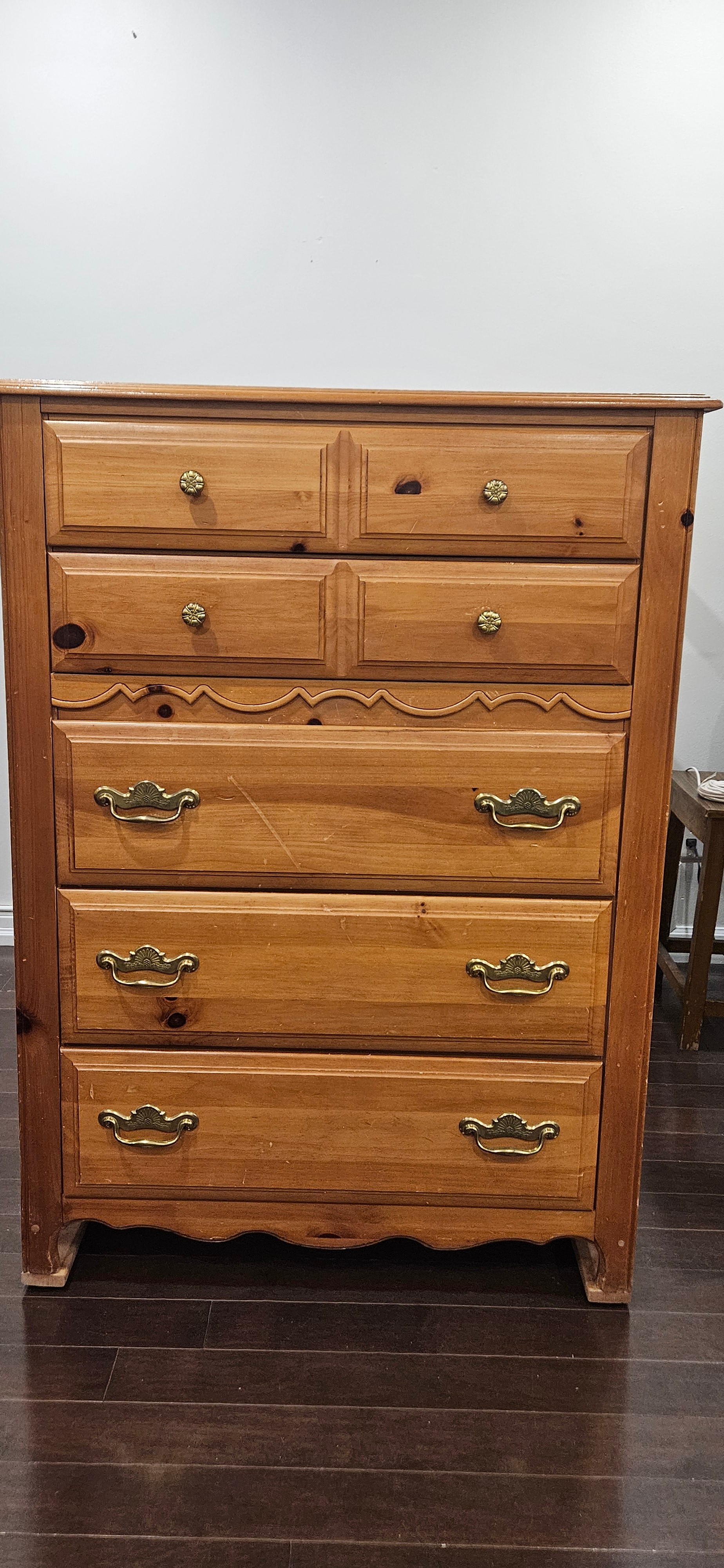 Moveout Sale || Solid Oak Bedroom Dresser || 5 Full Size Drawer
