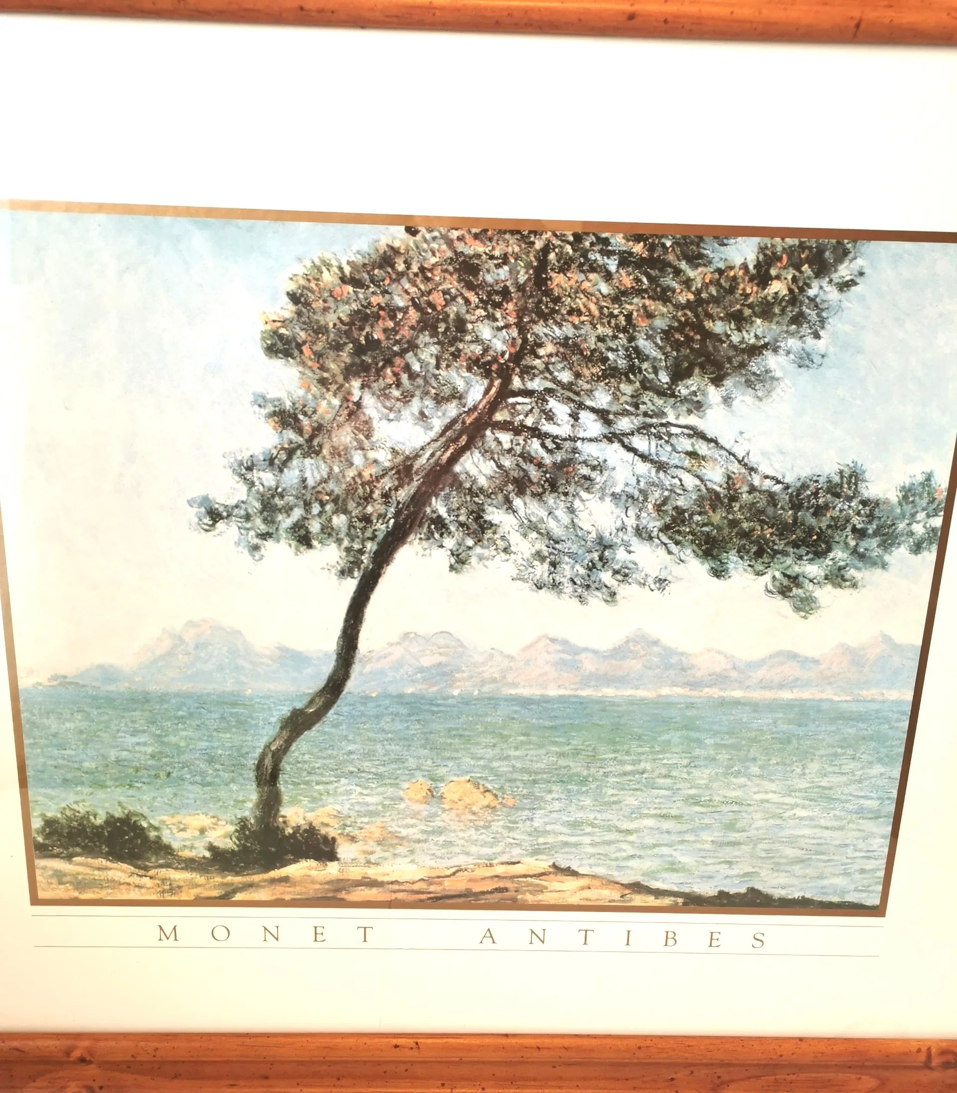 Beautifully Hardwood framed Monet Print Vintage image indicator(4)