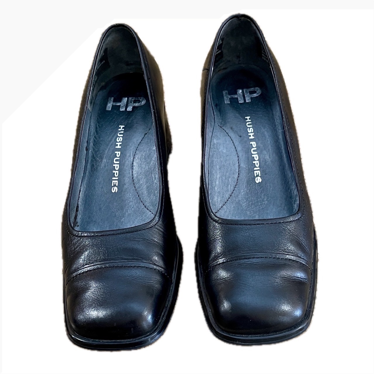Hush Puppies Black Leather Pumps - Size 8 - photo 2