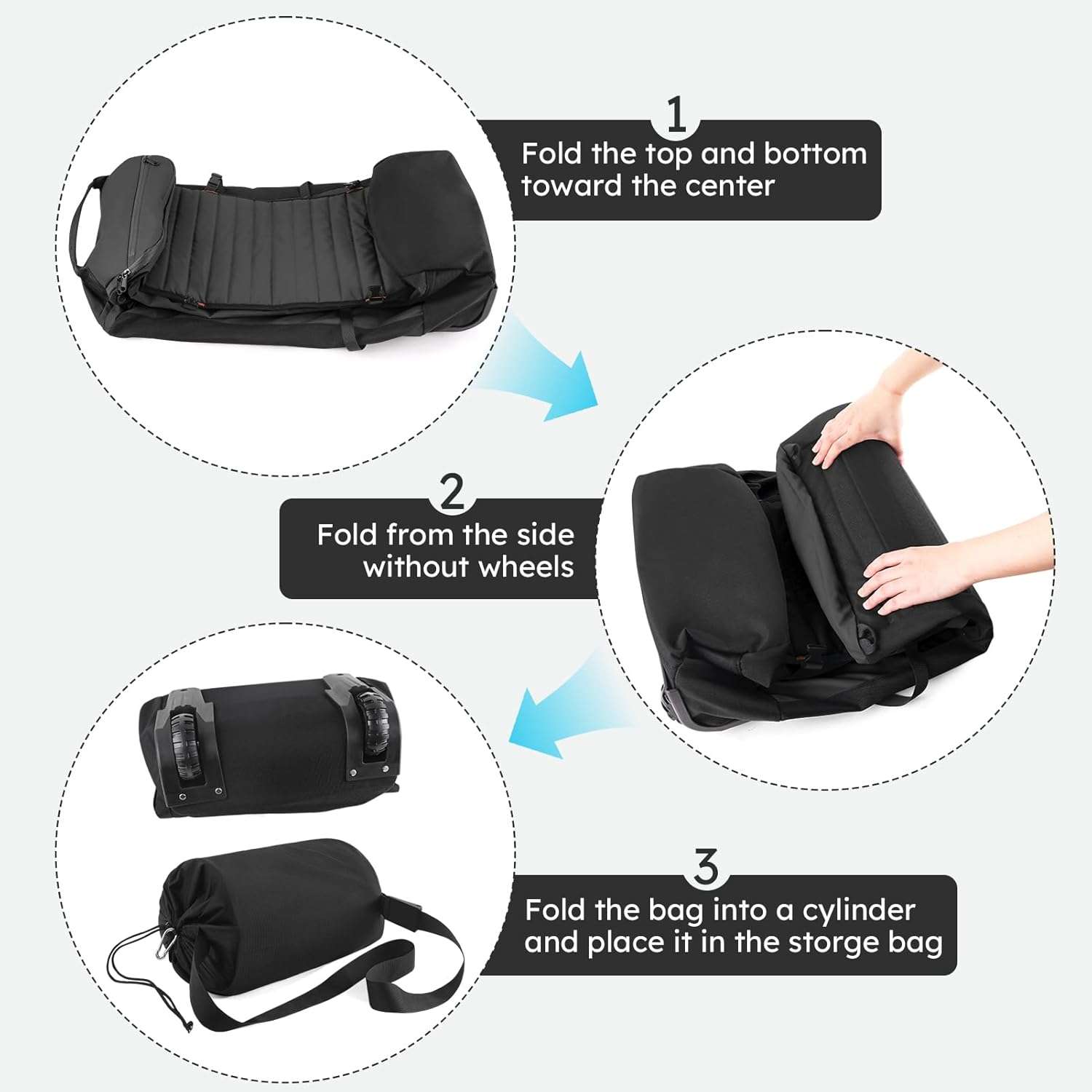 New 86L Folding Duffle Backpack w/ Wheels - photo 4