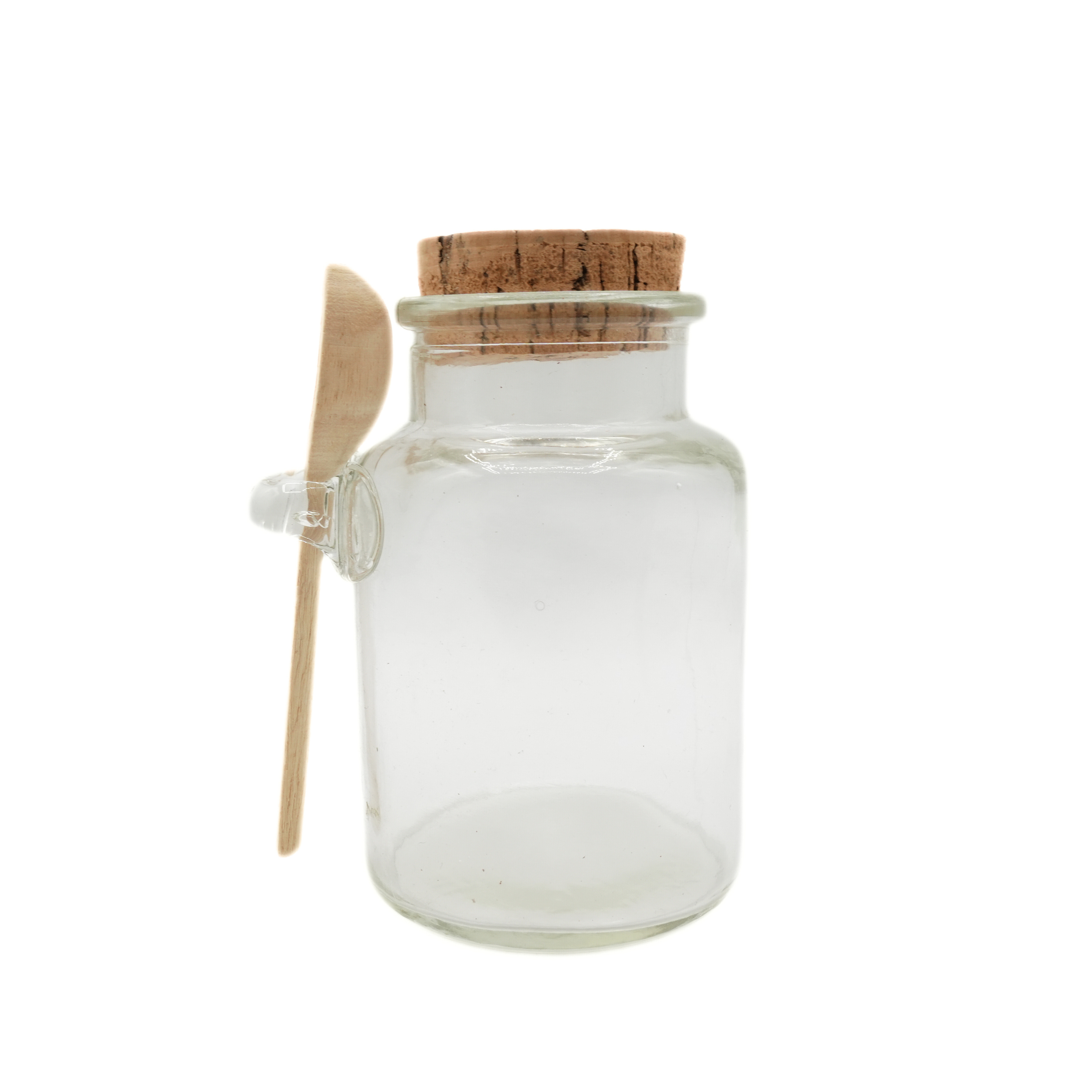 Small Glass Jar with Wooden Spoon